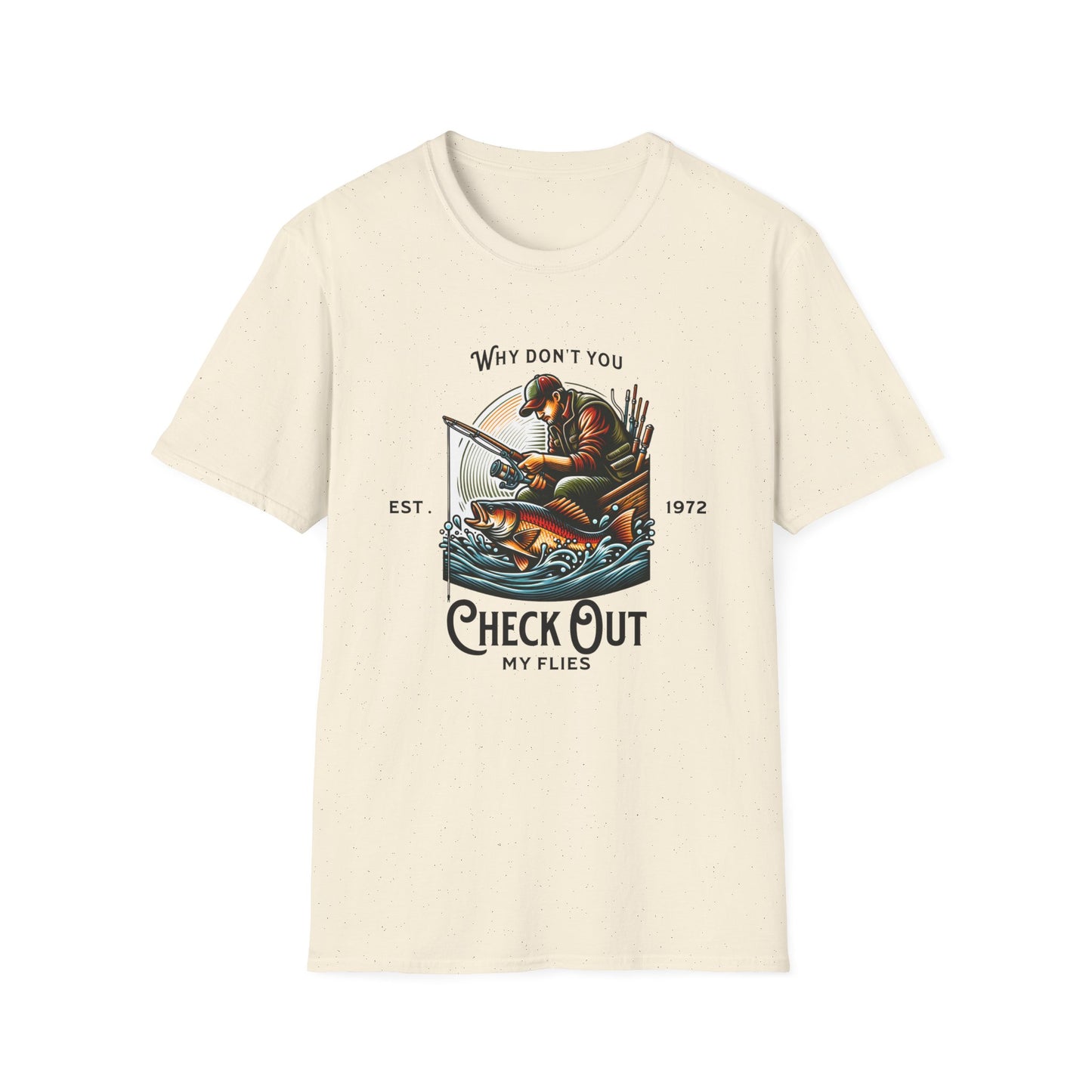 T-Shirt mit Grafik für Fischer – „Check Out My Flies“ Outdoor-T-Shirt