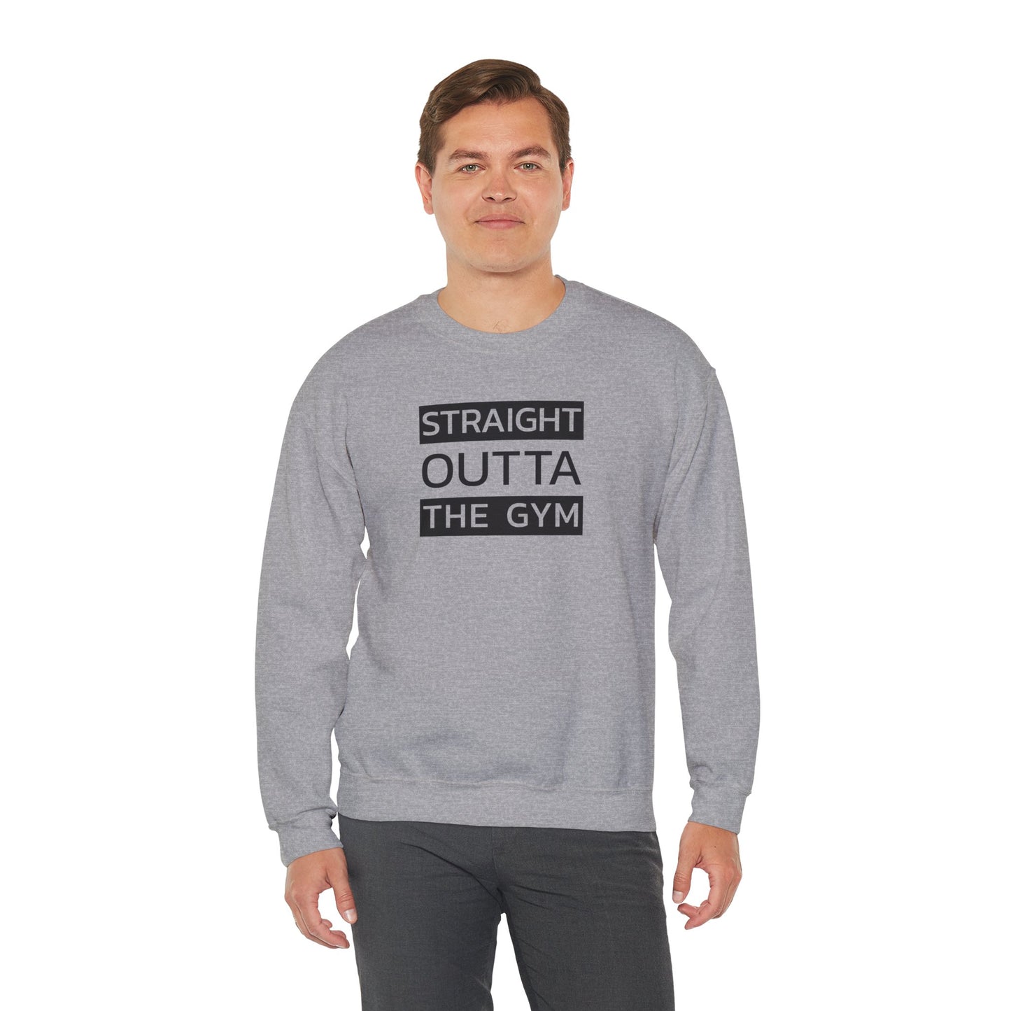 Straight Outta the Gym Unisex Rundhals-Sweatshirt – Bequeme und stylische Gymwear