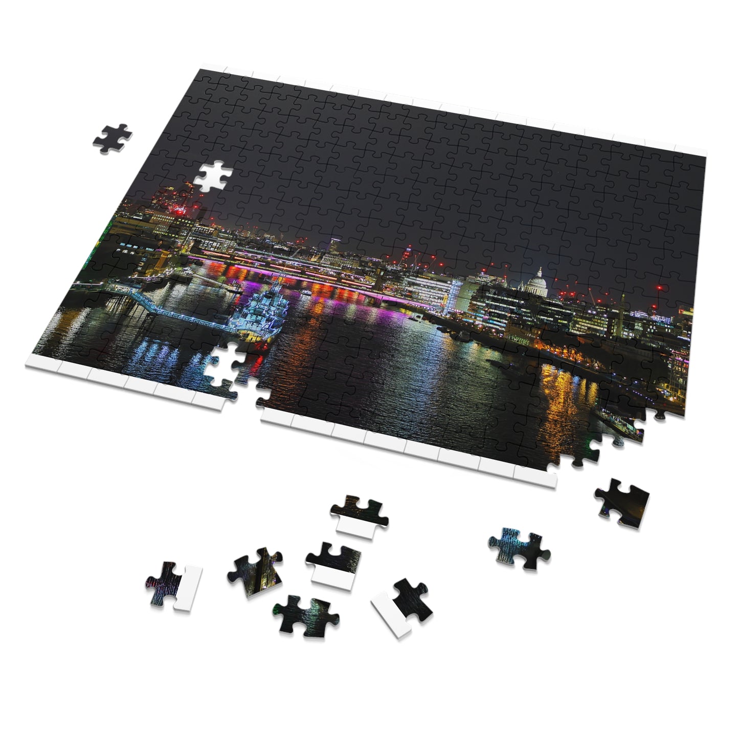 Puzzle Paysage nocturne de Londres avec vue sur la cathédrale Saint-Paul
