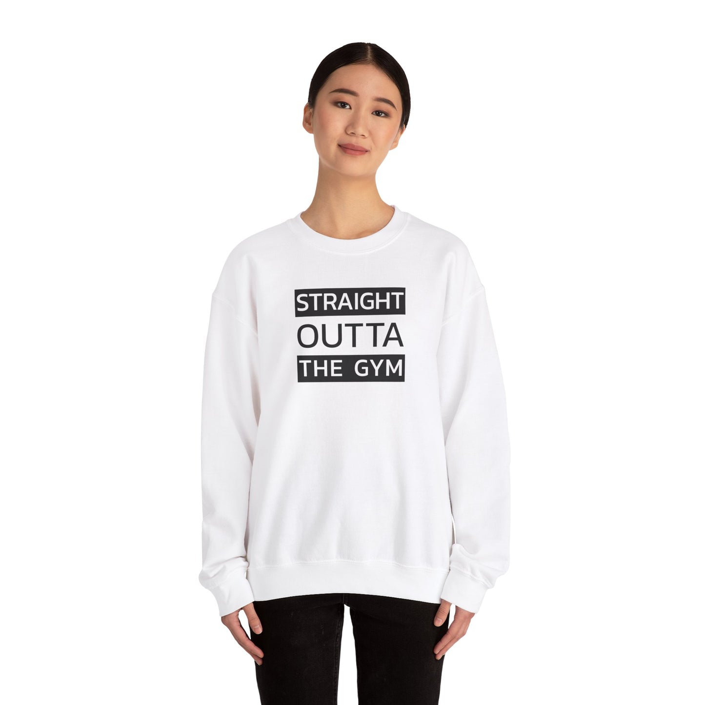 Straight Outta the Gym Unisex Rundhals-Sweatshirt – Bequeme und stylische Gymwear