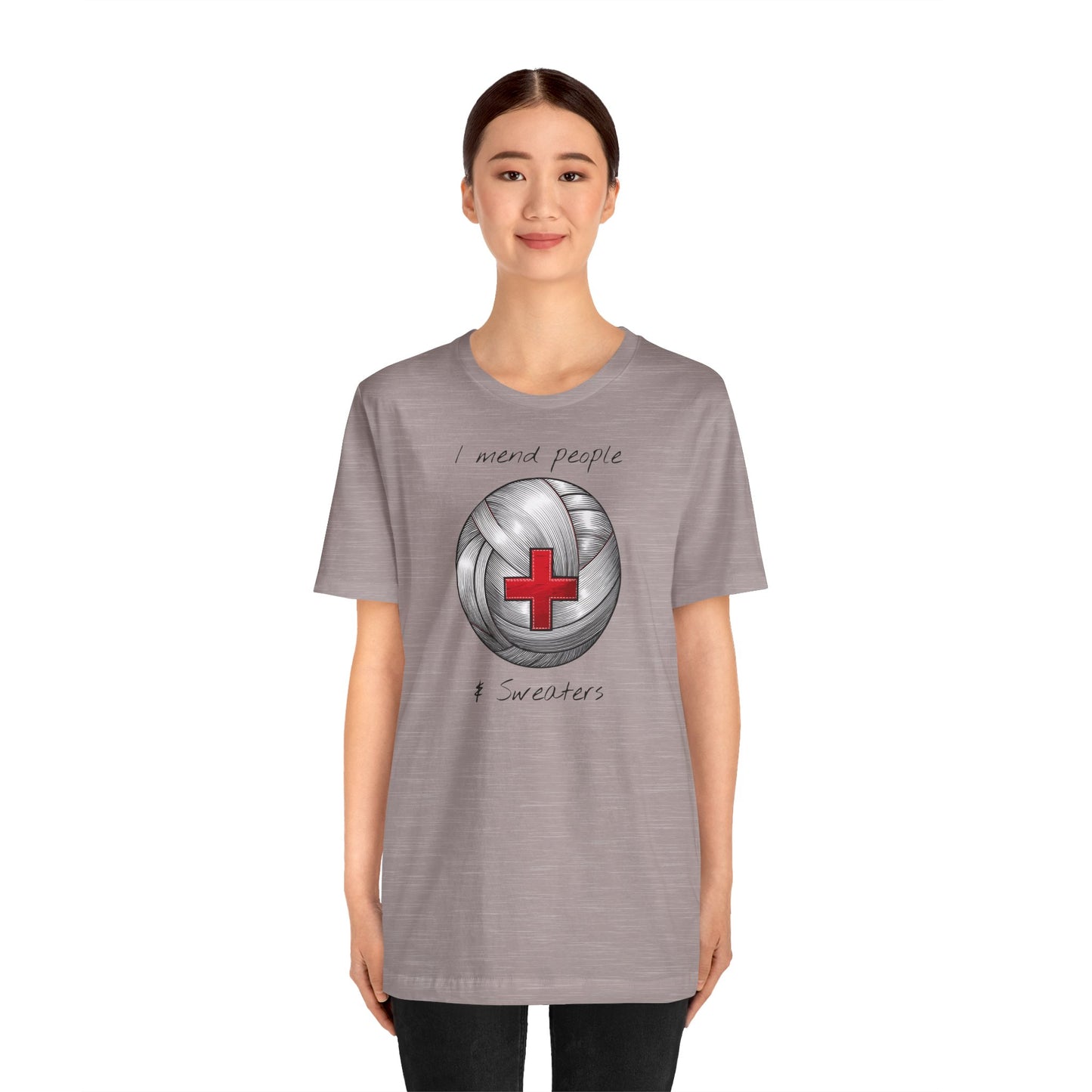 Krankenschwester Strick-T-Shirt - Unisex Jersey