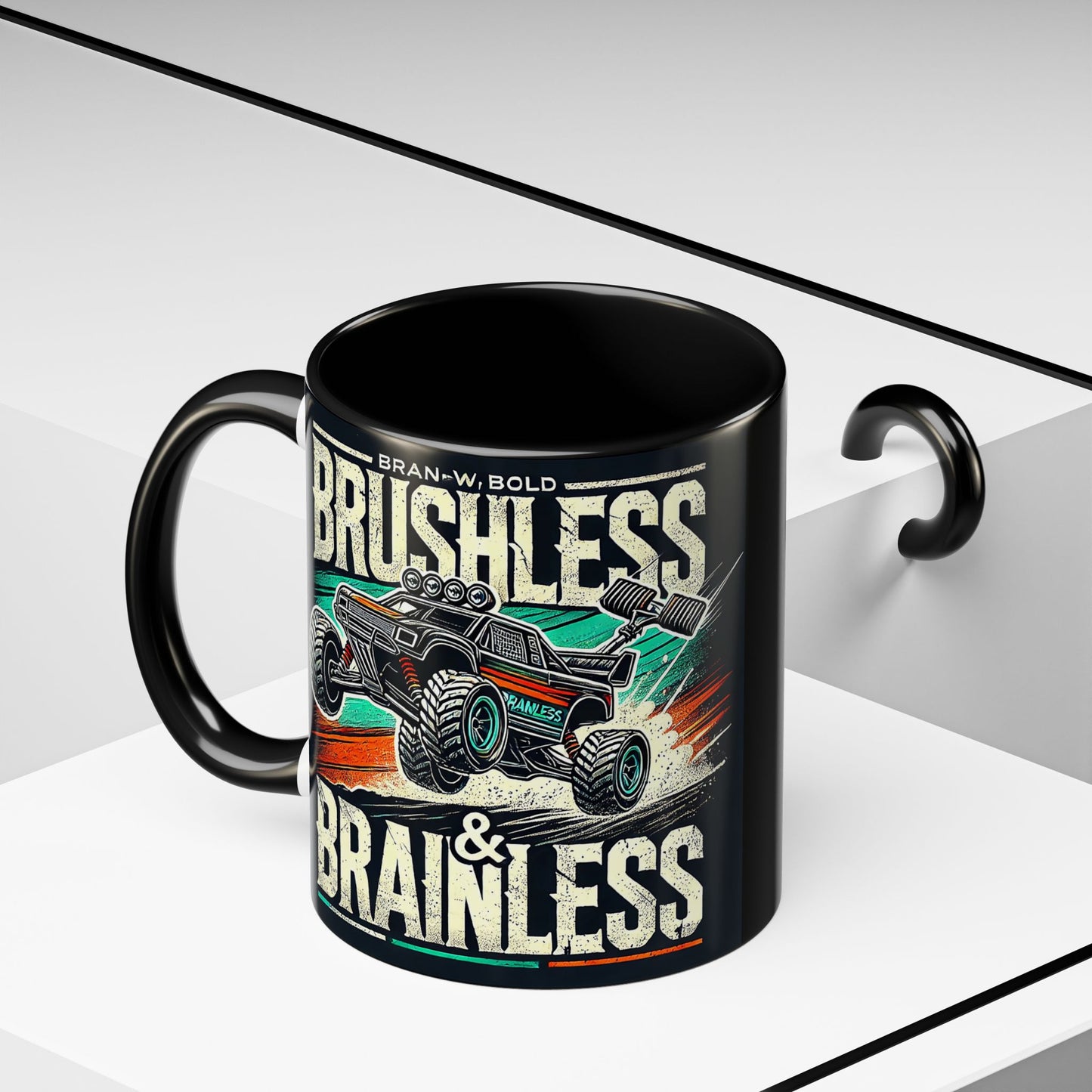 Tasse à café décorative pour passionnés de tout-terrain - Design sans balais et sans cervelle