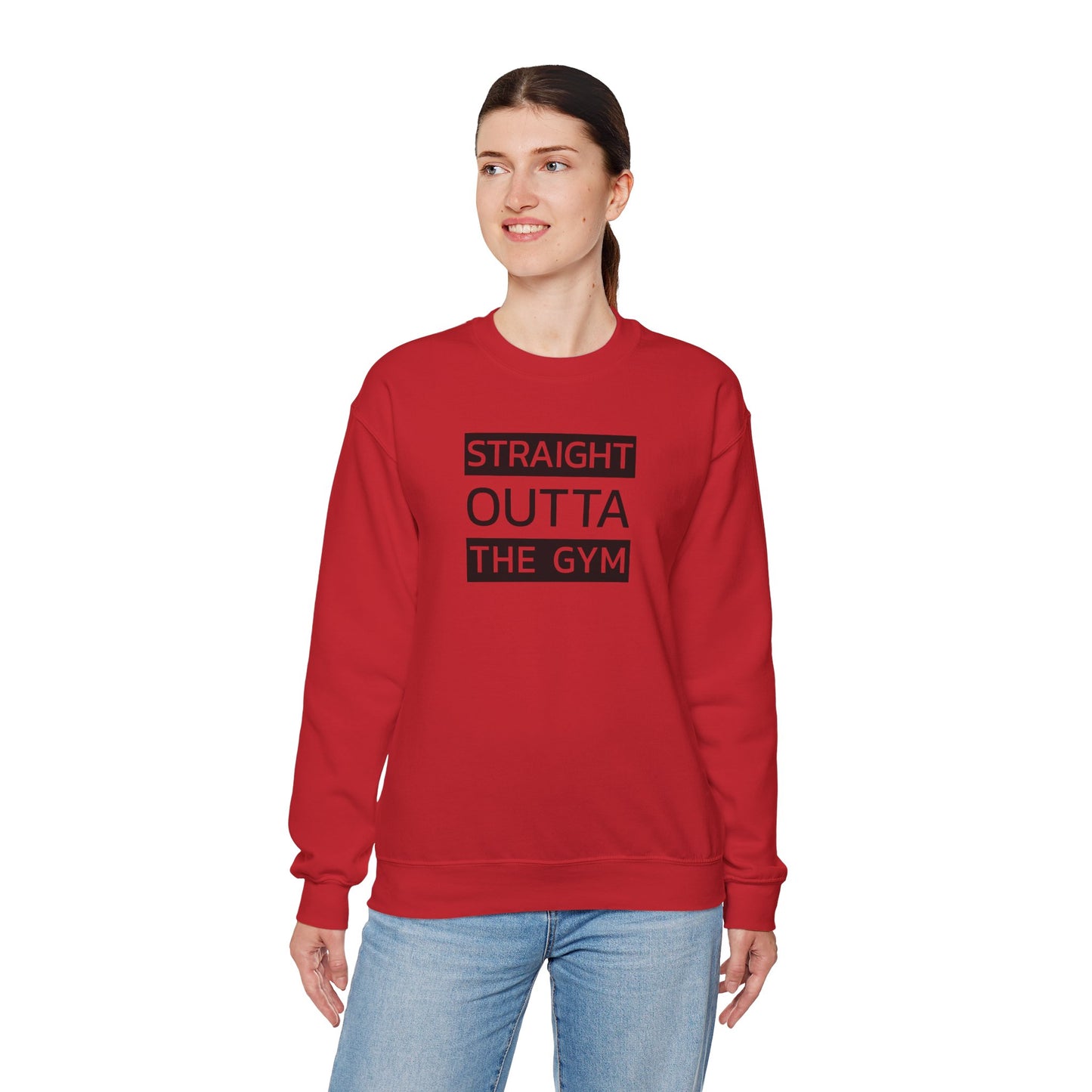 Straight Outta the Gym Unisex Rundhals-Sweatshirt – Bequeme und stylische Gymwear