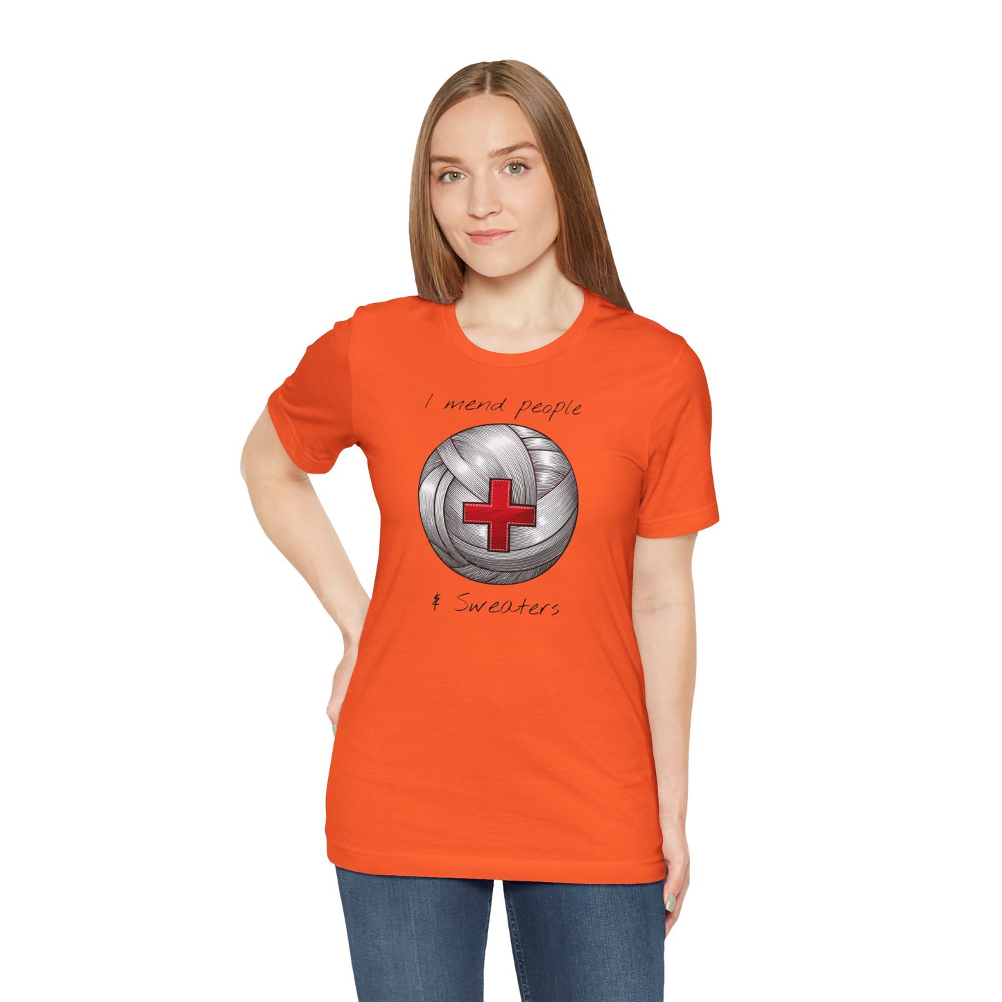 Krankenschwester Strick-T-Shirt - Unisex Jersey