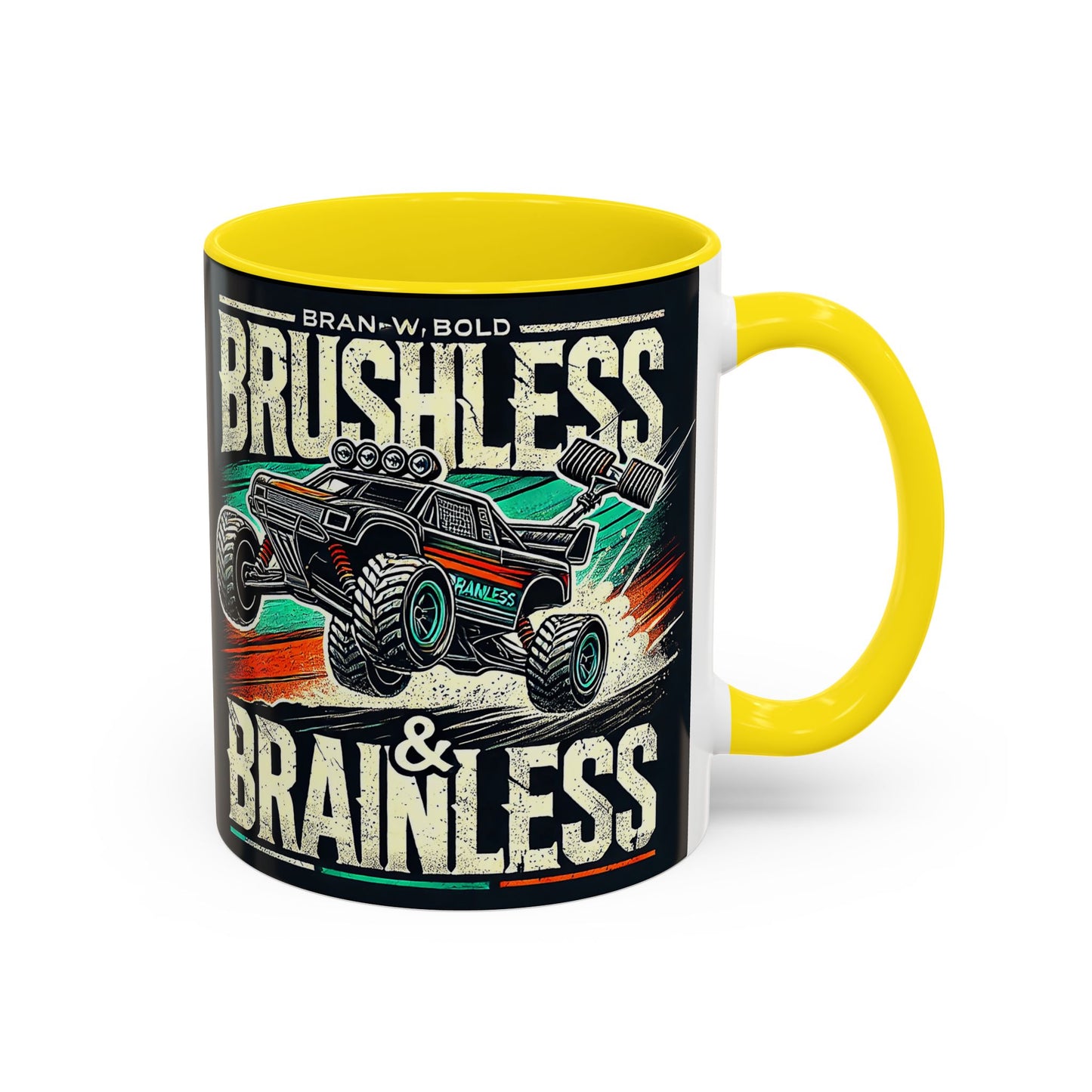 Tasse à café décorative pour passionnés de tout-terrain - Design sans balais et sans cervelle