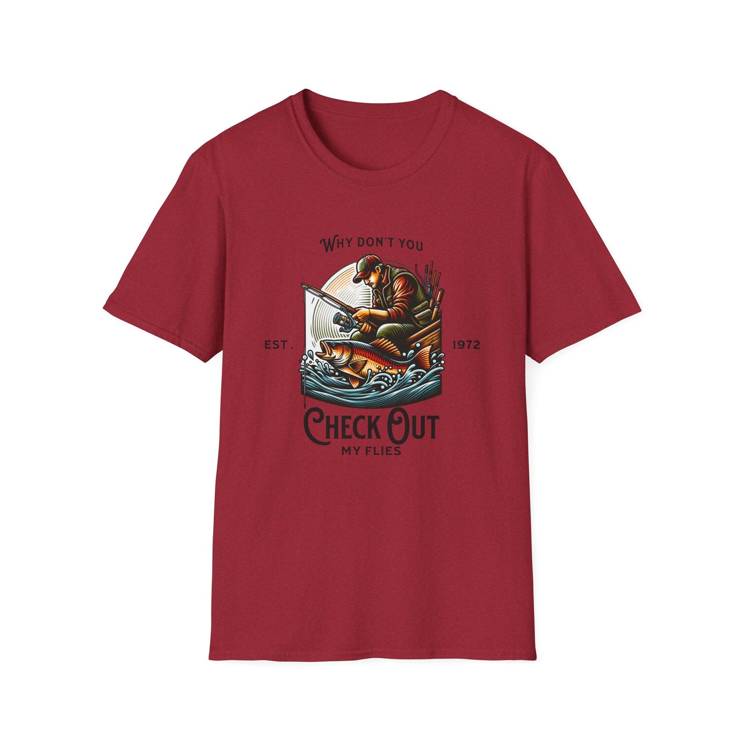 T-Shirt mit Grafik für Fischer – „Check Out My Flies“ Outdoor-T-Shirt