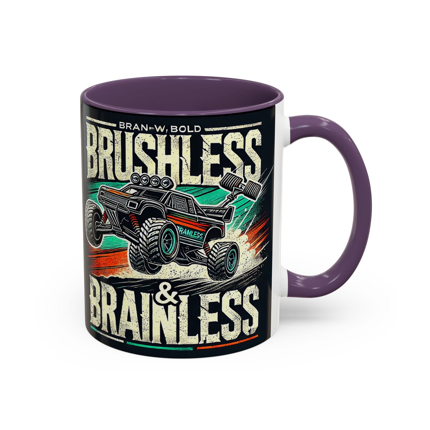 Tasse à café décorative pour passionnés de tout-terrain - Design sans balais et sans cervelle