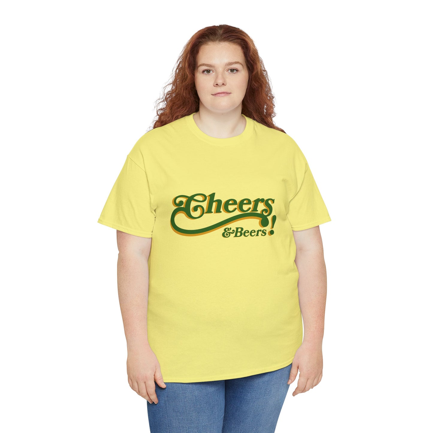 Cheers & Beers Unisex-T-Shirt aus schwerer Baumwolle – Perfekt für Feiern und zwanglose Ausflüge