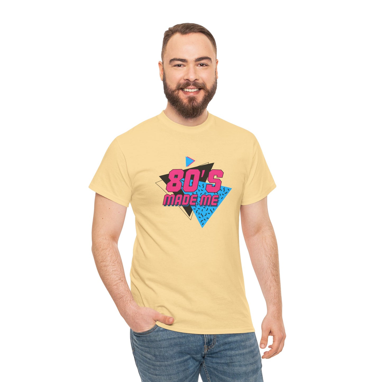 Retro 80er Jahre inspiriertes Unisex-T-Shirt aus schwerer Baumwolle - Perfekt für Nostalgieliebhaber