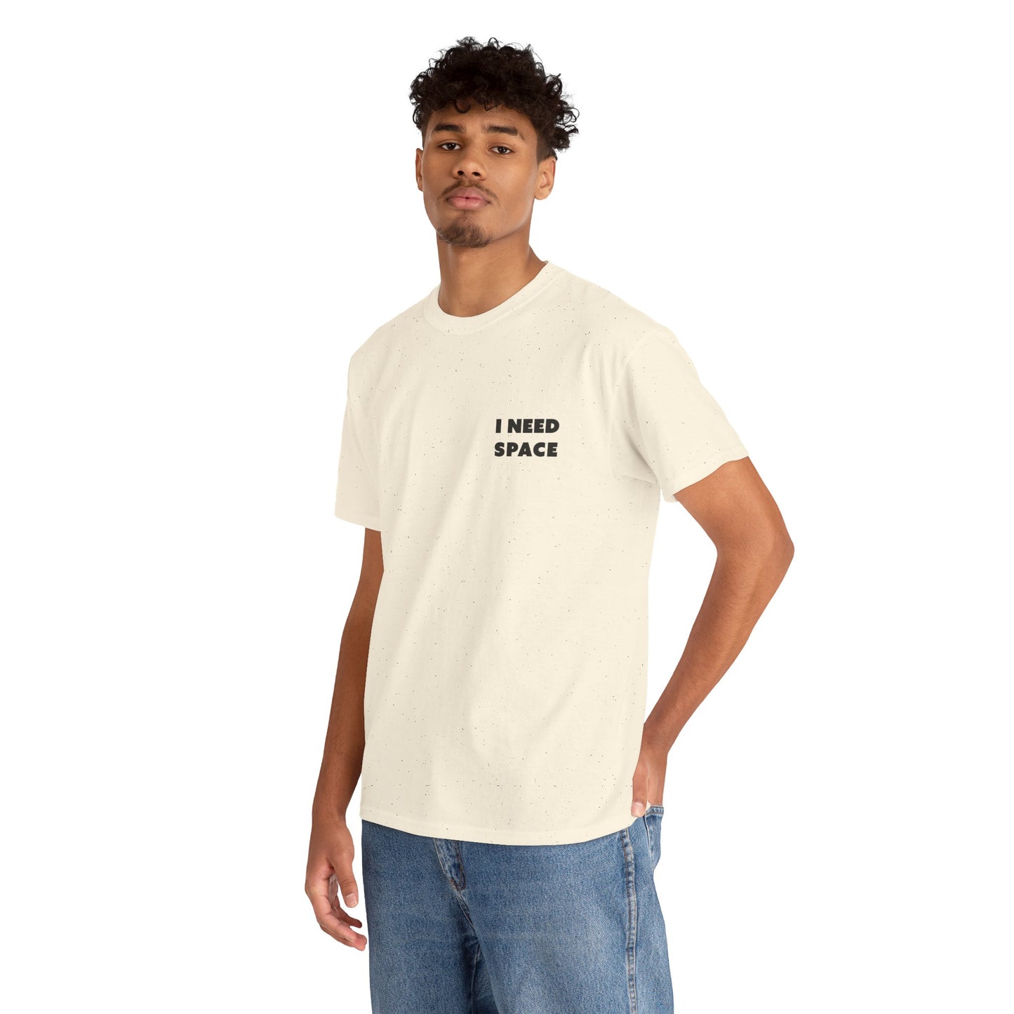I Need Space Unisex-T-Shirt aus schwerer Baumwolle – lässiges T-Shirt mit Grafik für den Alltag