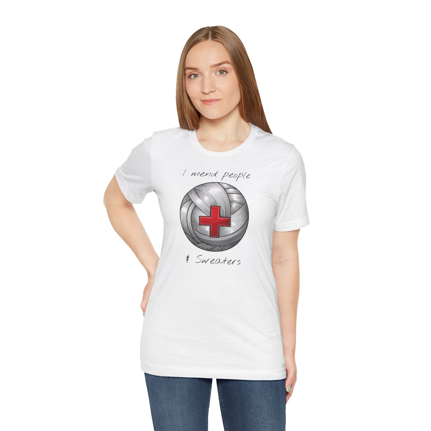 Krankenschwester Strick-T-Shirt - Unisex Jersey