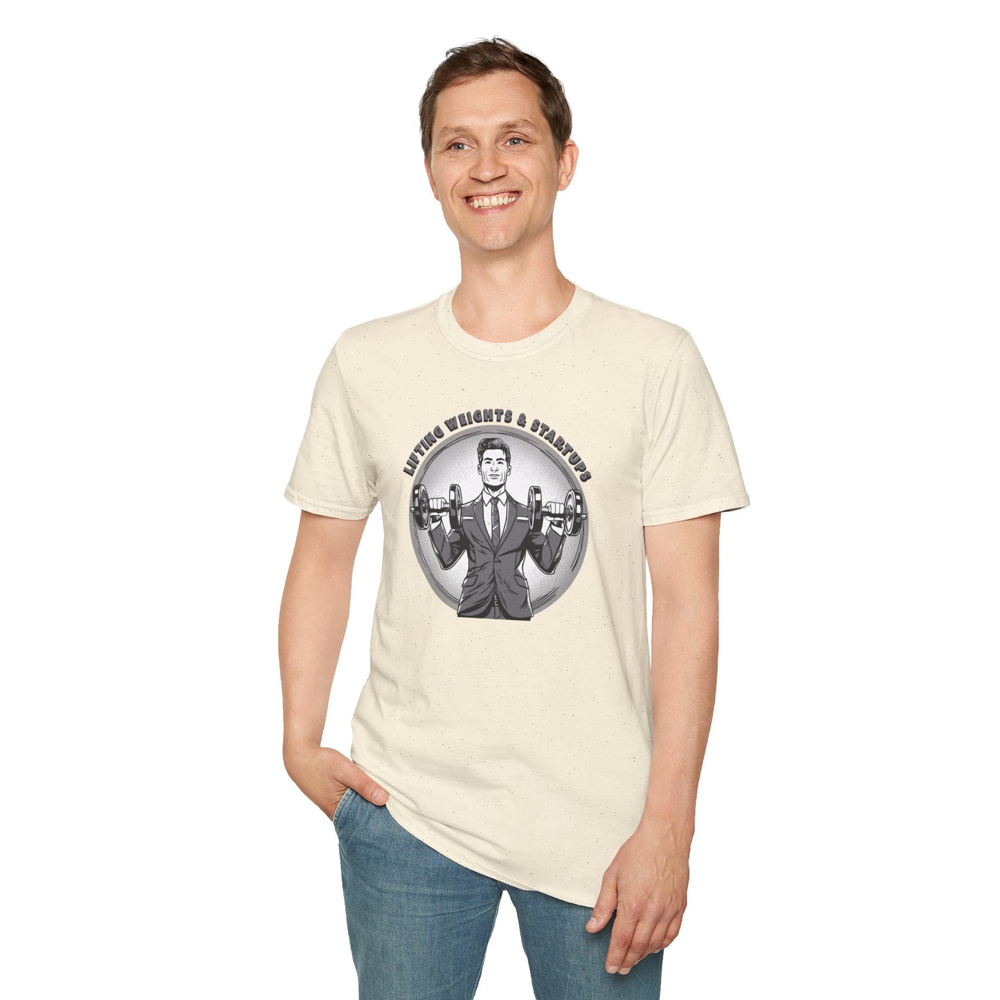 T-Shirt für Fitnessstudio-Liebhaber - Gewichtheben & Startups
