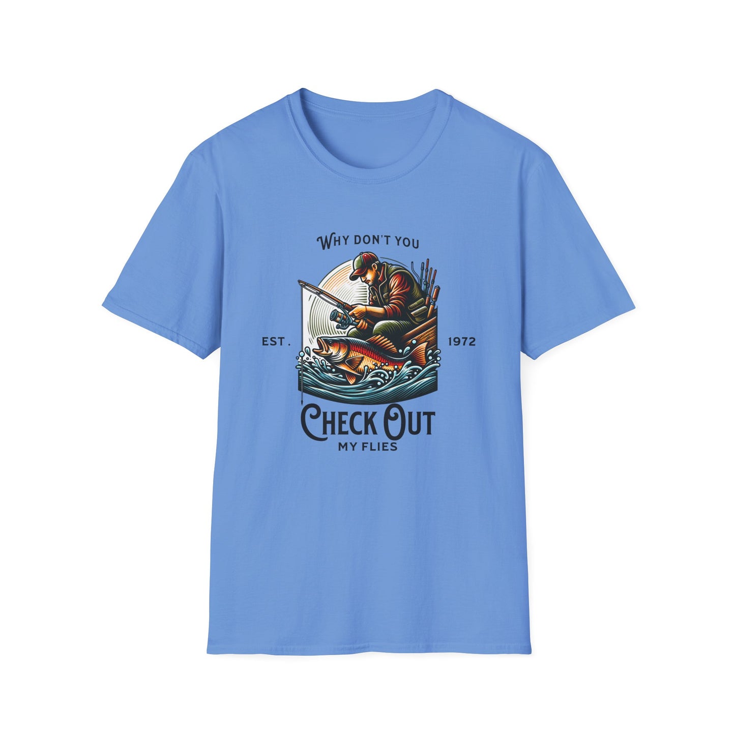 T-Shirt mit Grafik für Fischer – „Check Out My Flies“ Outdoor-T-Shirt