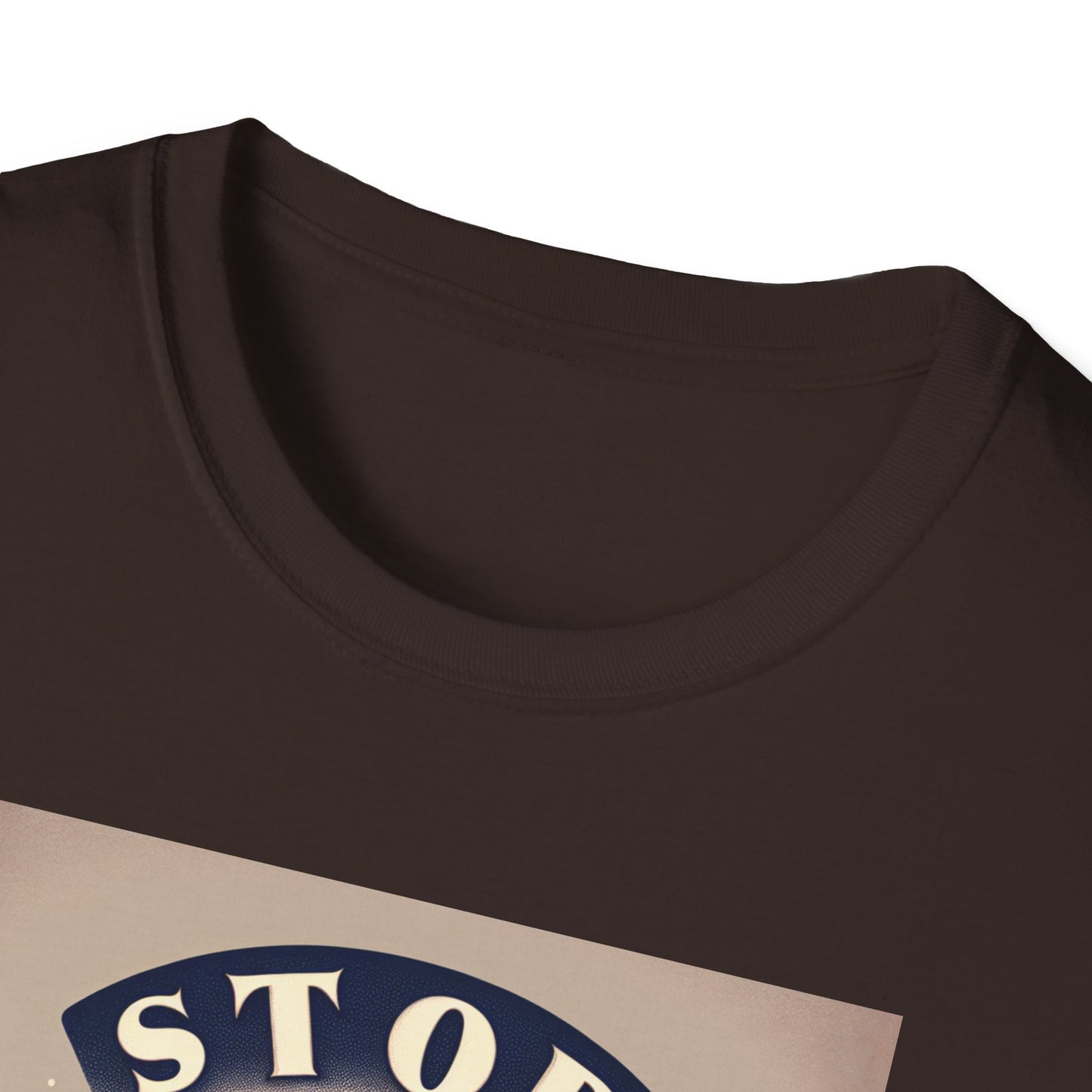 Stop! I Want a Brew T-Shirt – Lustiges Tee- und Kaffeeliebhaber-T-Shirt – Unisex Softstyle T-Shirt