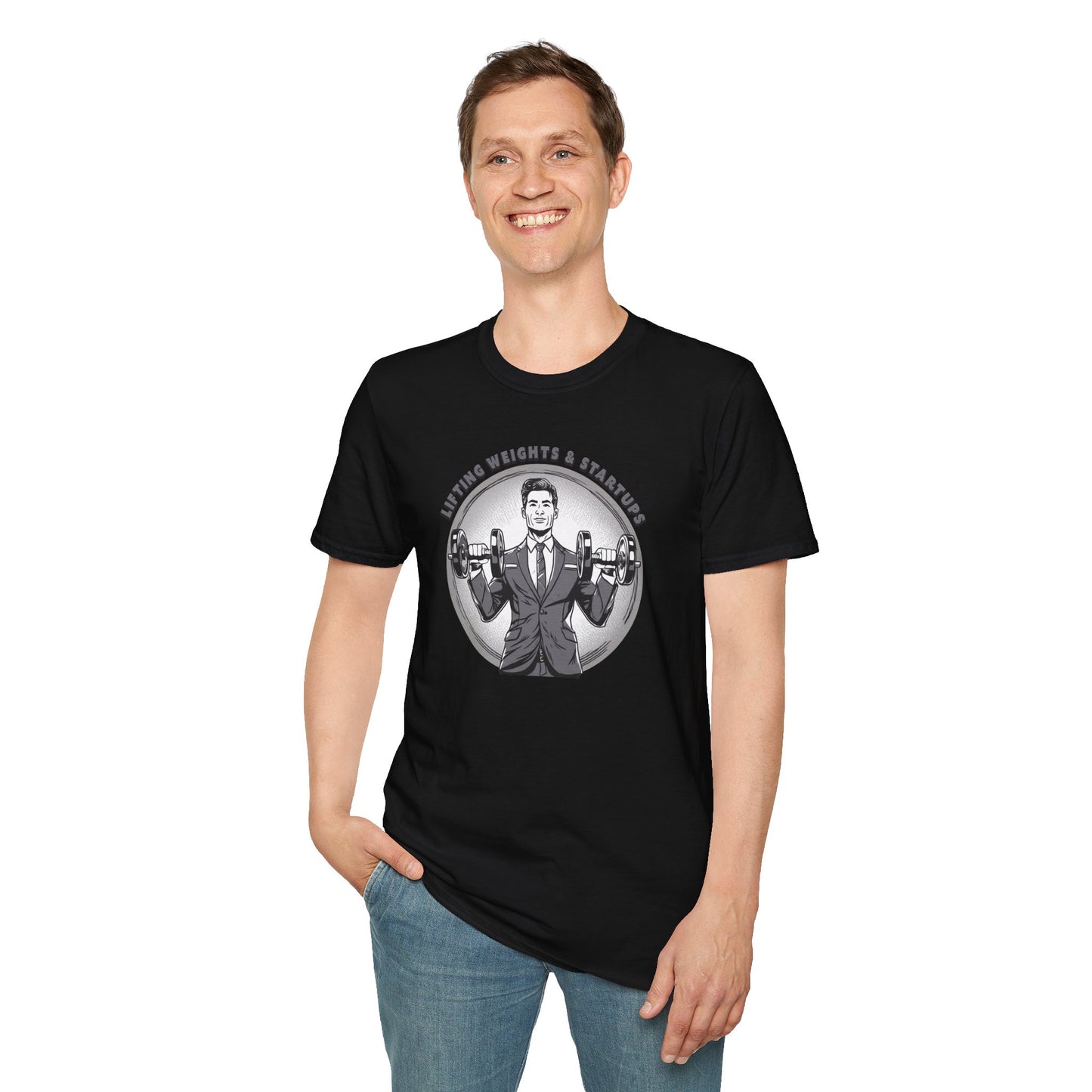 T-Shirt für Fitnessstudio-Liebhaber - Gewichtheben & Startups