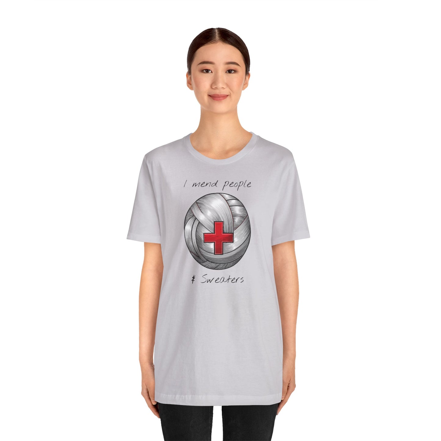 Krankenschwester Strick-T-Shirt - Unisex Jersey