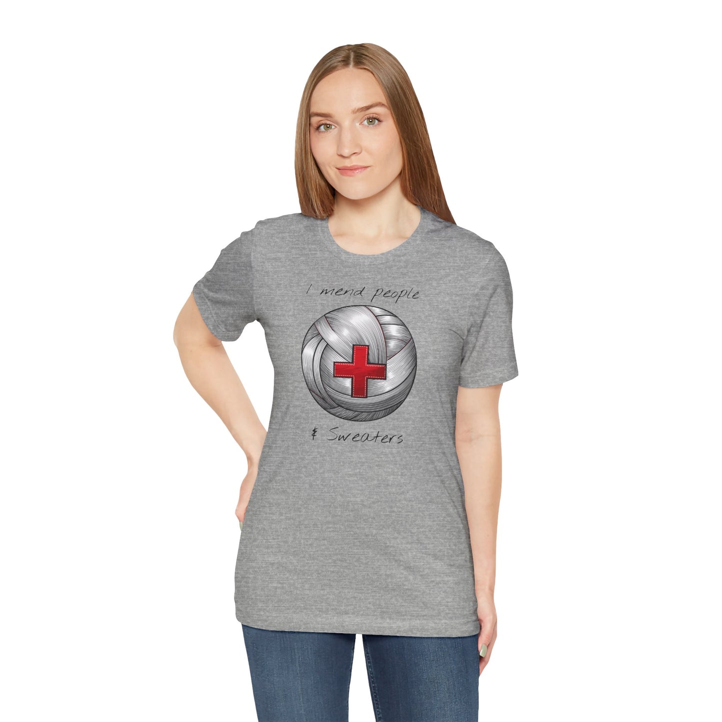 Krankenschwester Strick-T-Shirt - Unisex Jersey