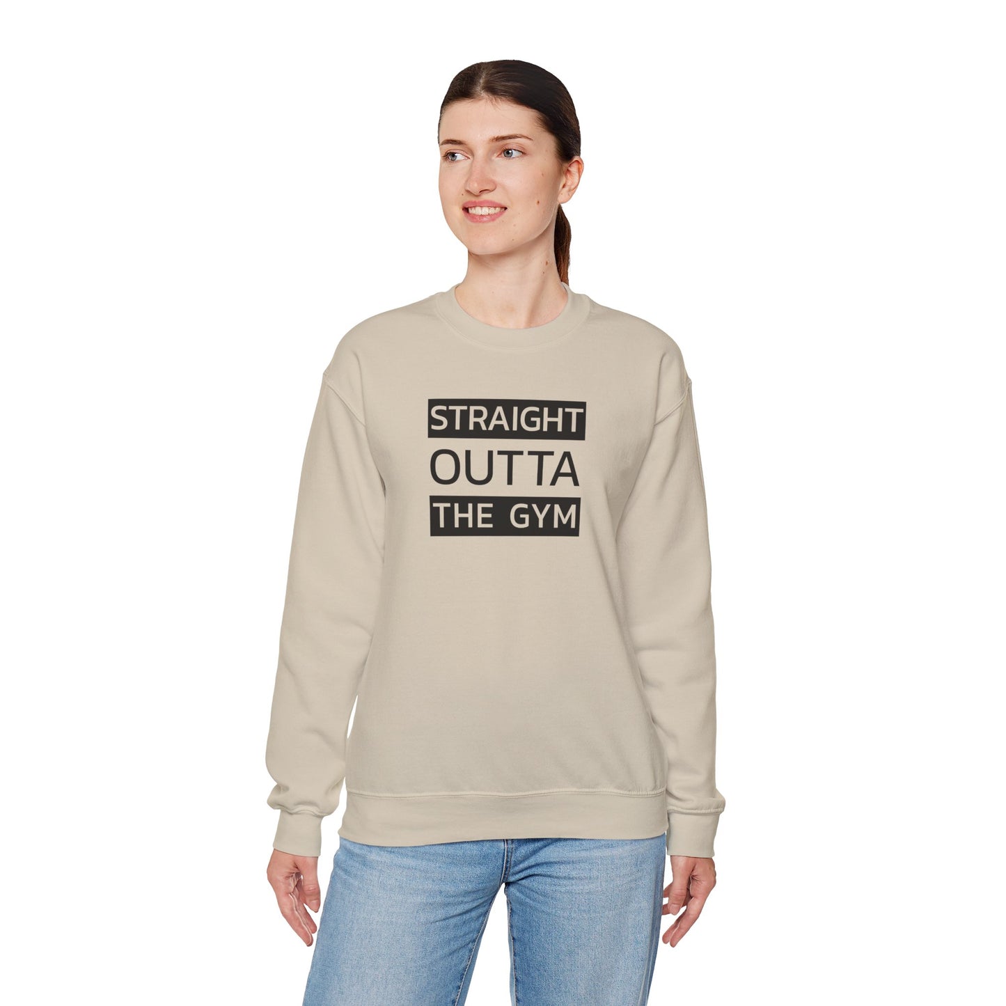 Straight Outta the Gym Unisex Rundhals-Sweatshirt – Bequeme und stylische Gymwear