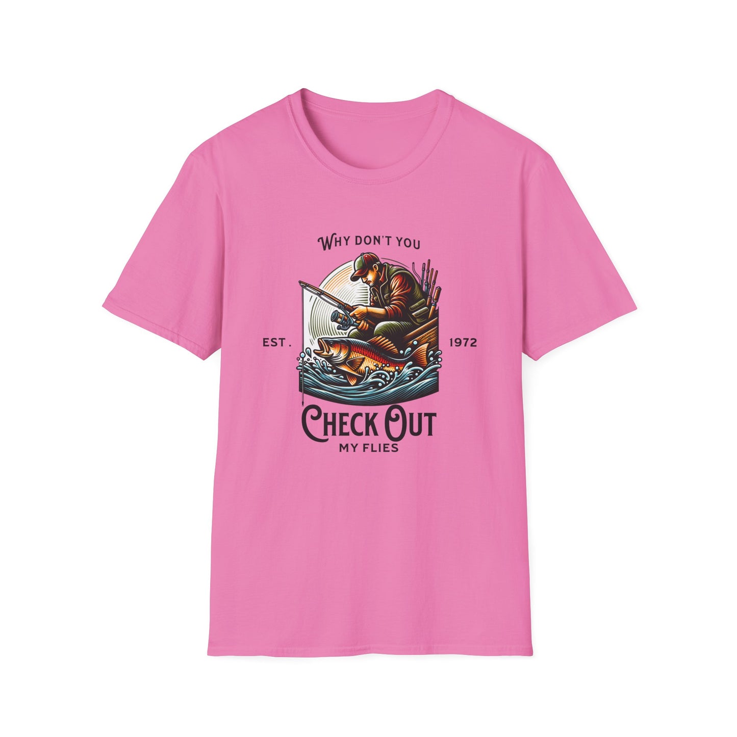 T-Shirt mit Grafik für Fischer – „Check Out My Flies“ Outdoor-T-Shirt