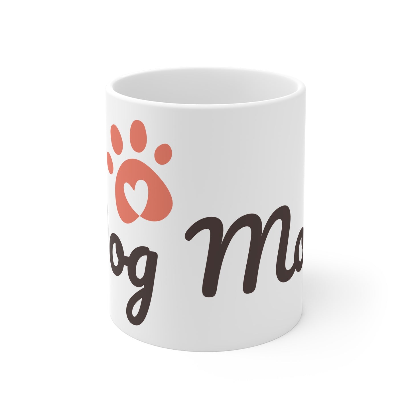 Süße weiße Kaffeetasse mit der Aufschrift „Dog Mom“ (312 ml), perfektes Geschenk für Hundeliebhaber