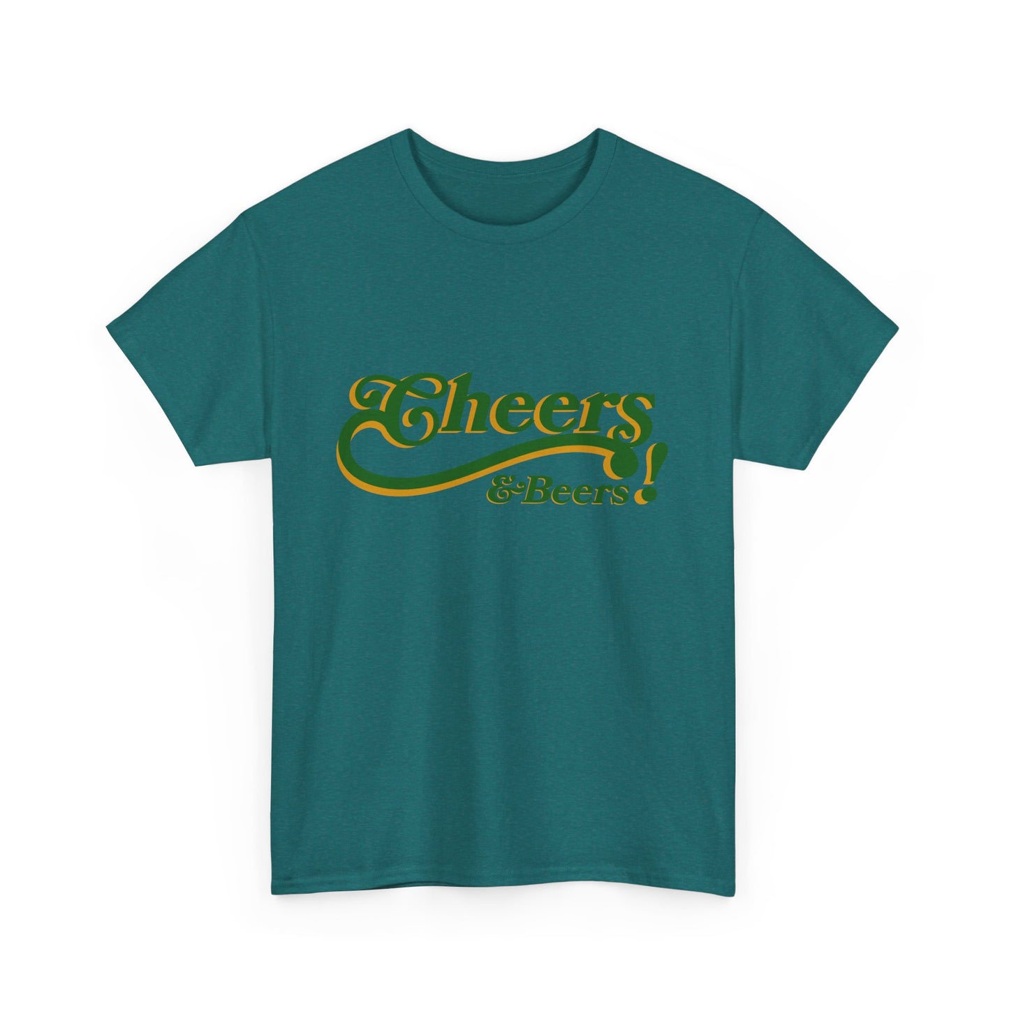 Cheers & Beers Unisex-T-Shirt aus schwerer Baumwolle – Perfekt für Feiern und zwanglose Ausflüge