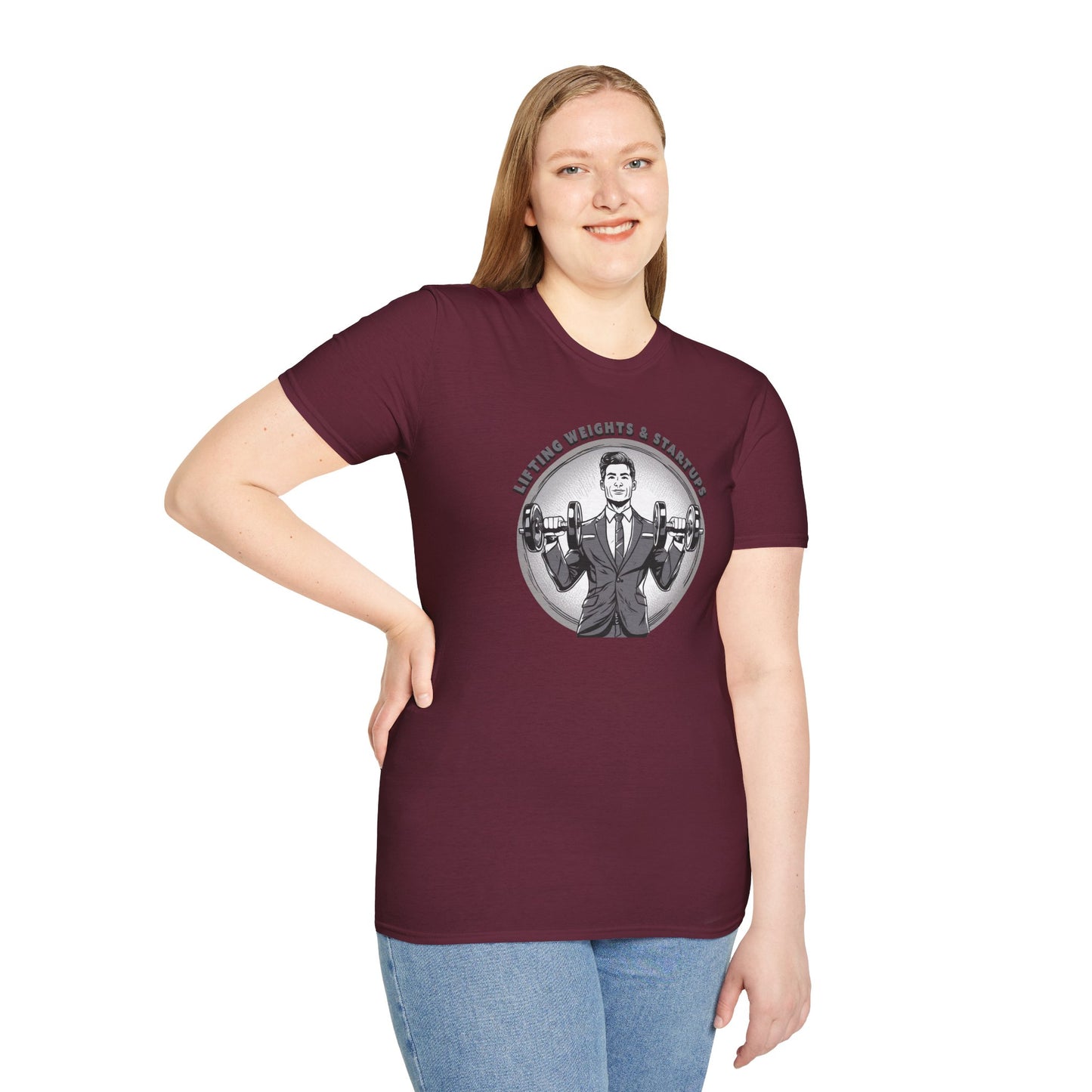 T-Shirt für Fitnessstudio-Liebhaber - Gewichtheben & Startups