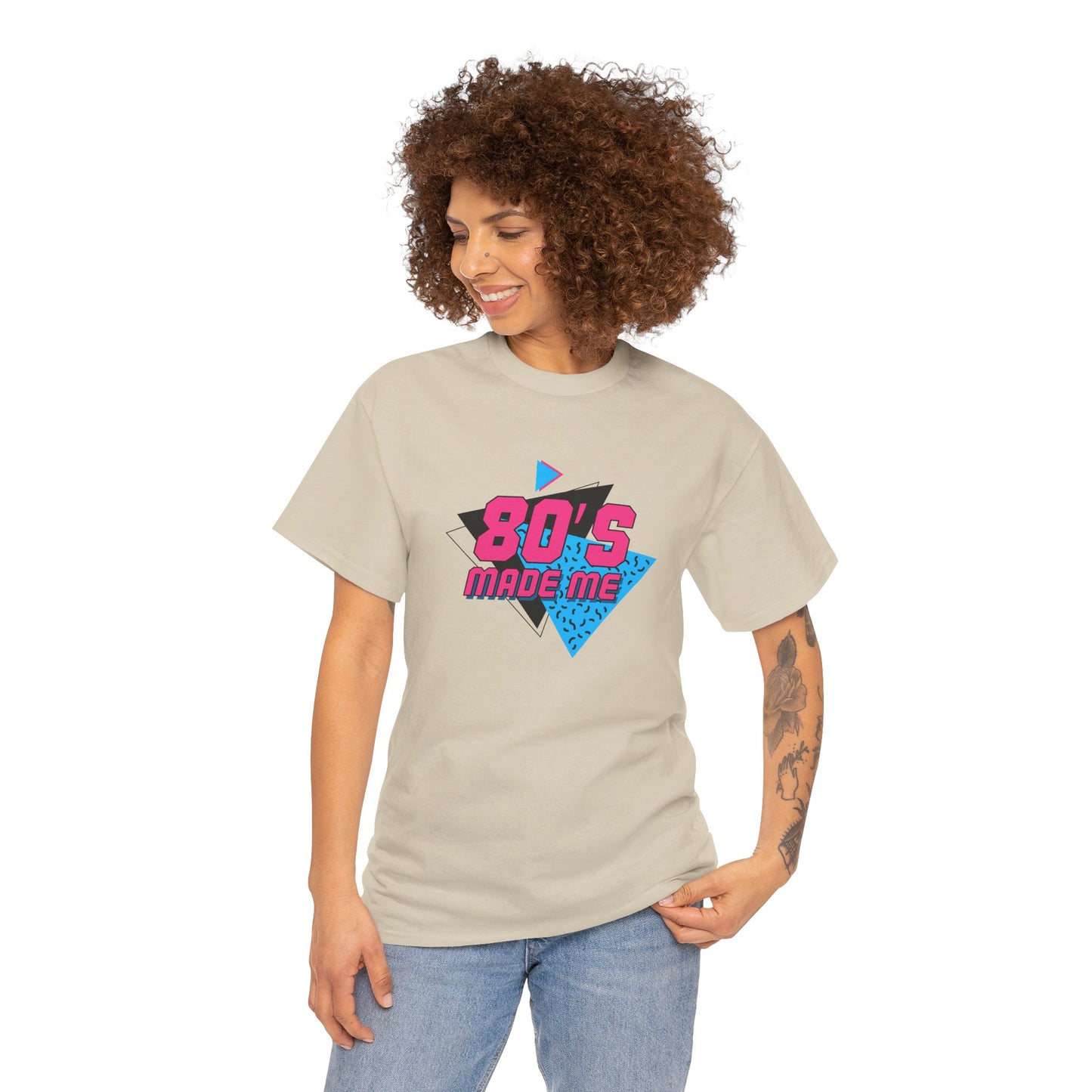 Retro 80er Jahre inspiriertes Unisex-T-Shirt aus schwerer Baumwolle - Perfekt für Nostalgieliebhaber