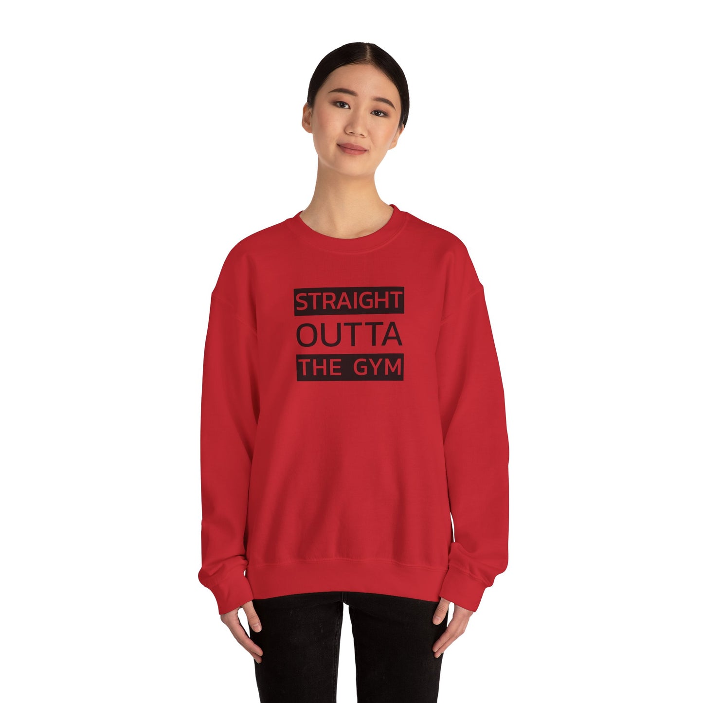 Straight Outta the Gym Unisex Rundhals-Sweatshirt – Bequeme und stylische Gymwear