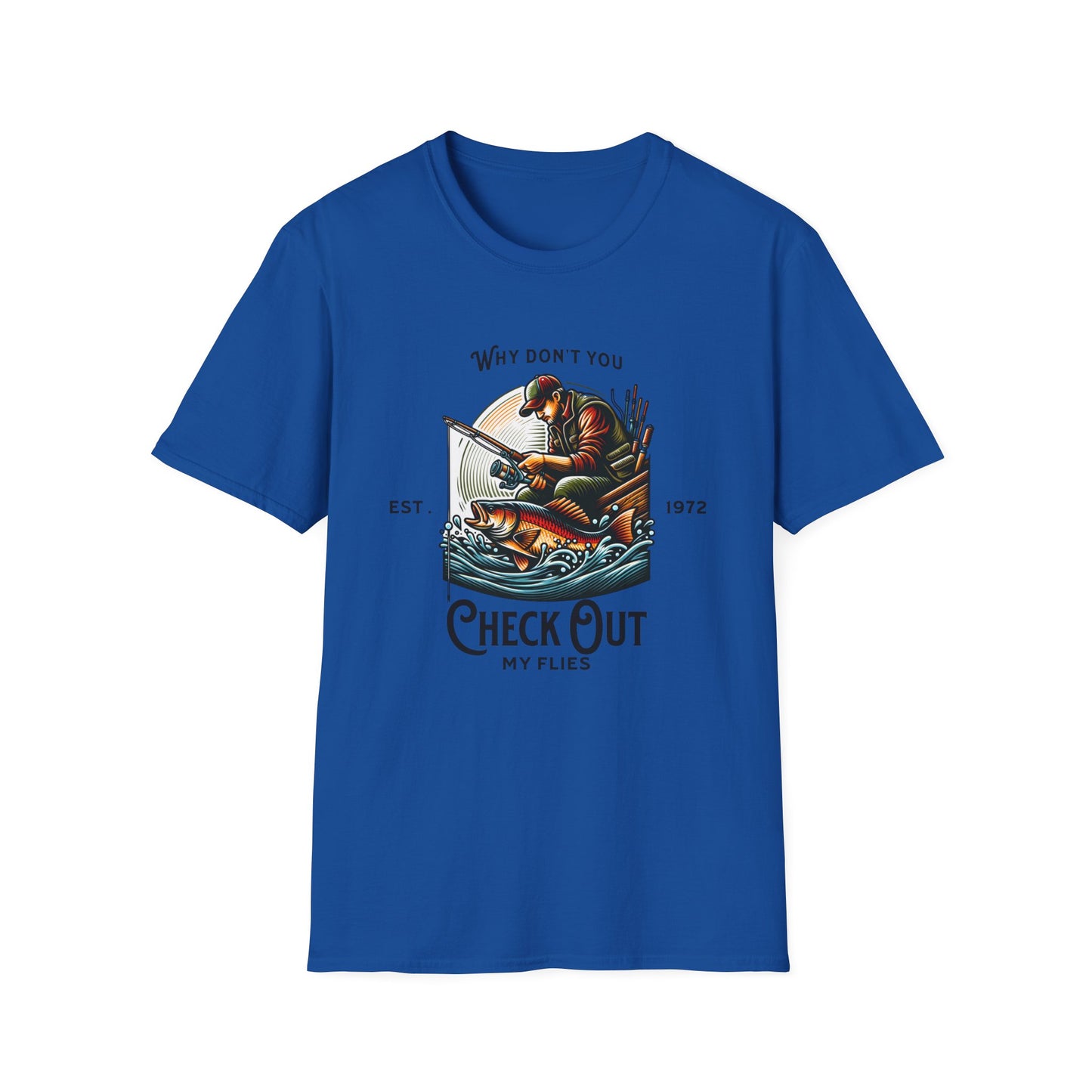 T-Shirt mit Grafik für Fischer – „Check Out My Flies“ Outdoor-T-Shirt
