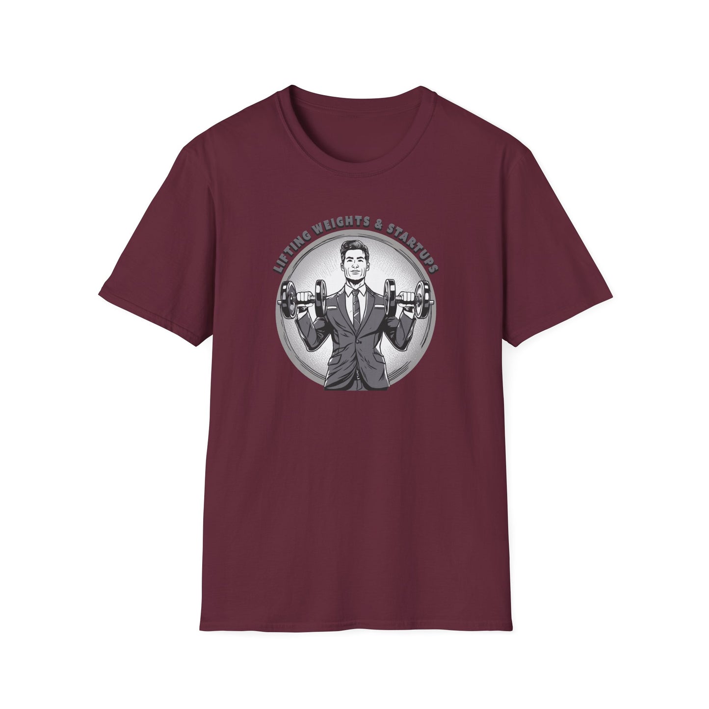 T-Shirt für Fitnessstudio-Liebhaber - Gewichtheben & Startups