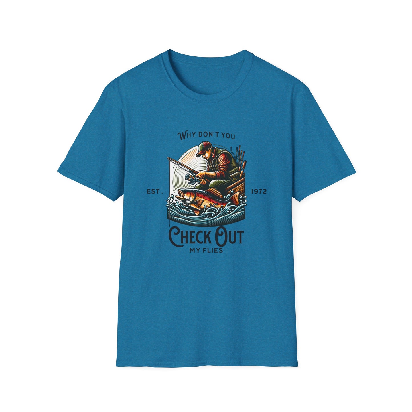 T-Shirt mit Grafik für Fischer – „Check Out My Flies“ Outdoor-T-Shirt