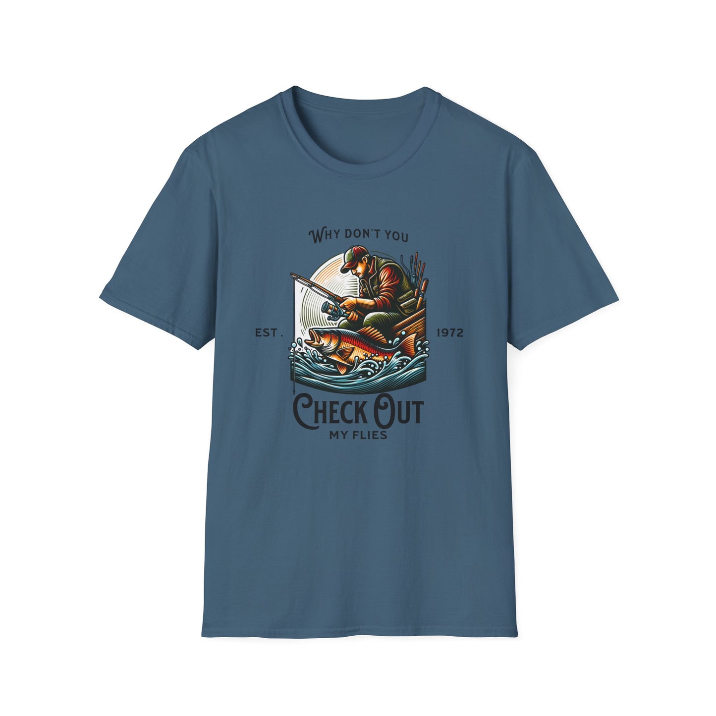 T-Shirt mit Grafik für Fischer – „Check Out My Flies“ Outdoor-T-Shirt