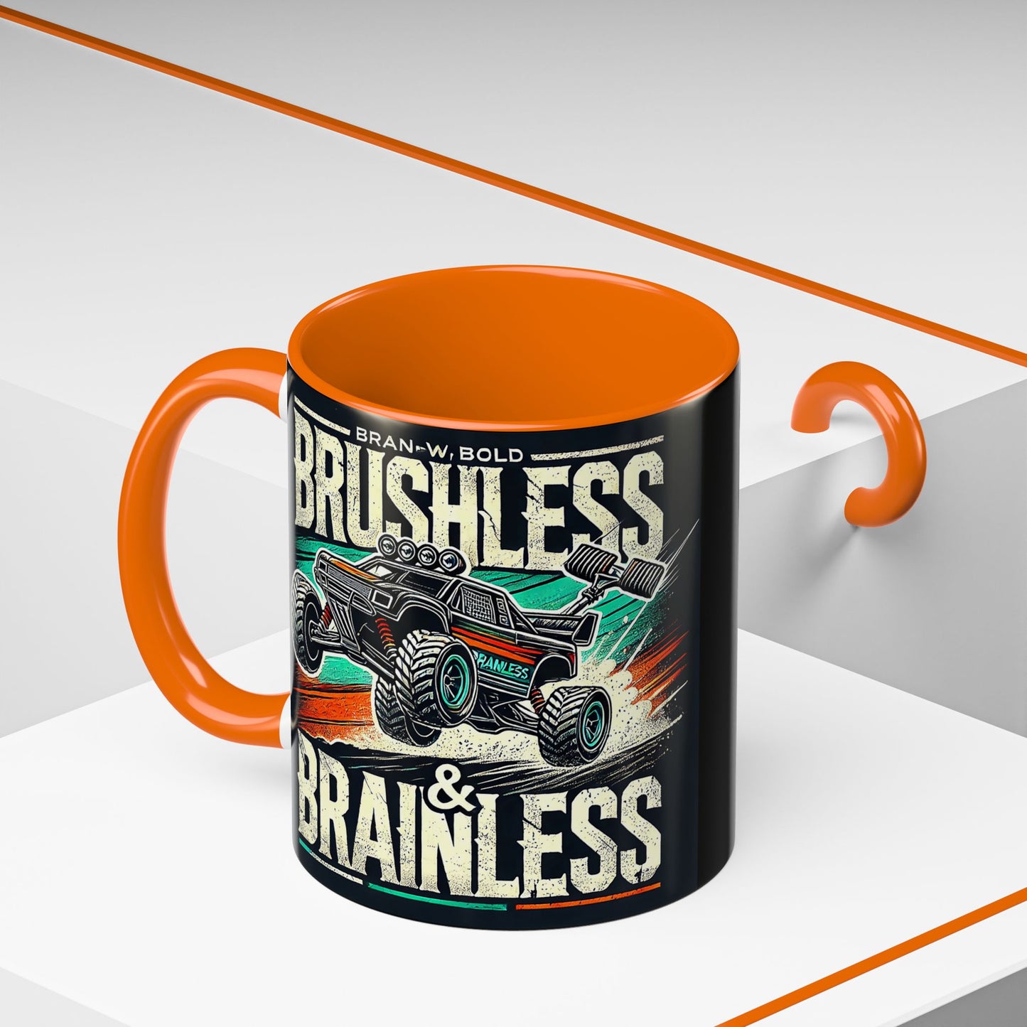 Tasse à café décorative pour passionnés de tout-terrain - Design sans balais et sans cervelle