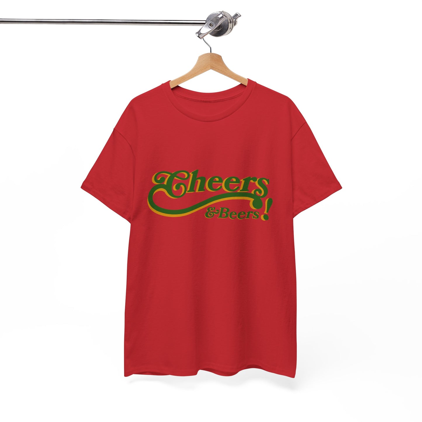 Cheers & Beers Unisex-T-Shirt aus schwerer Baumwolle – Perfekt für Feiern und zwanglose Ausflüge