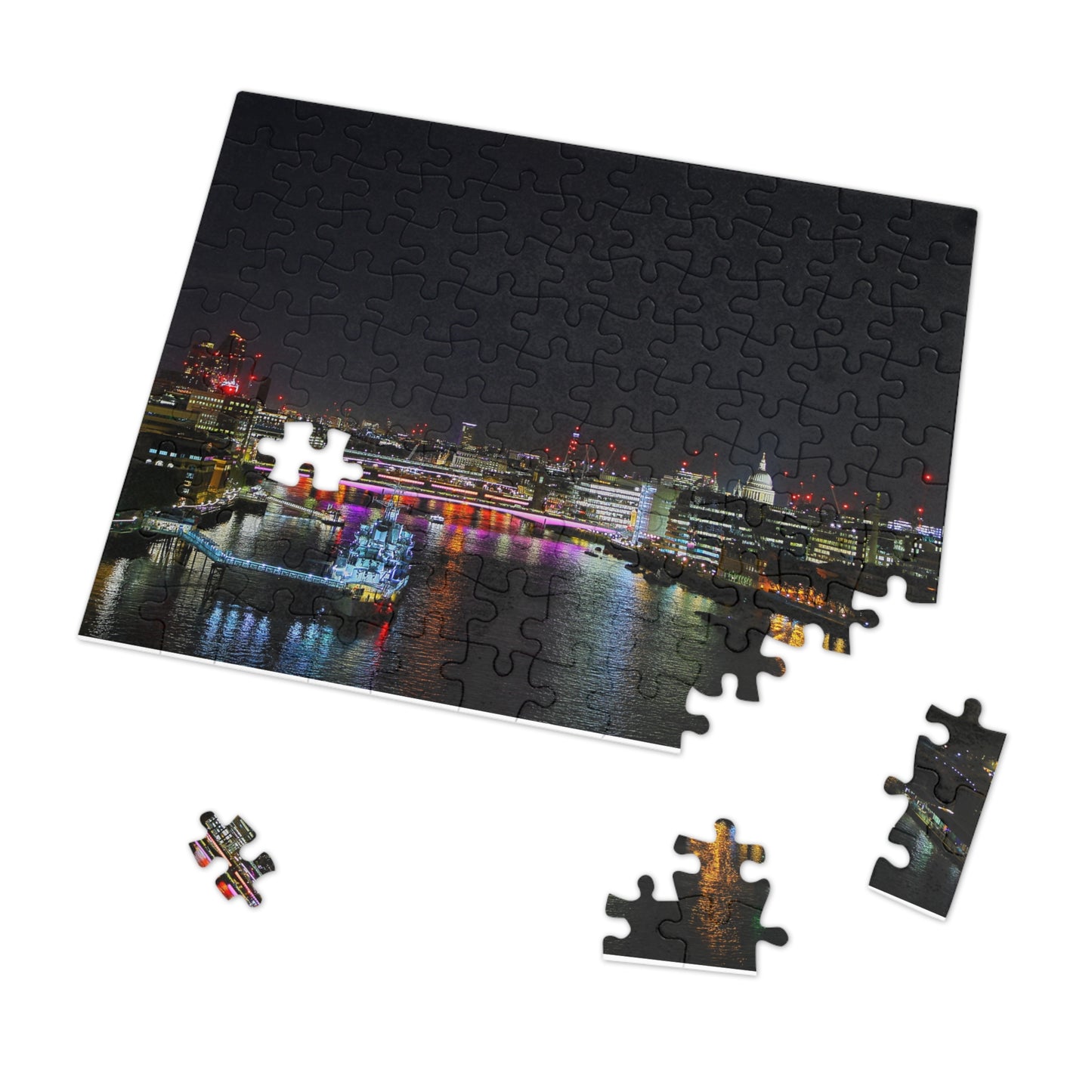 Puzzle Paysage nocturne de Londres avec vue sur la cathédrale Saint-Paul