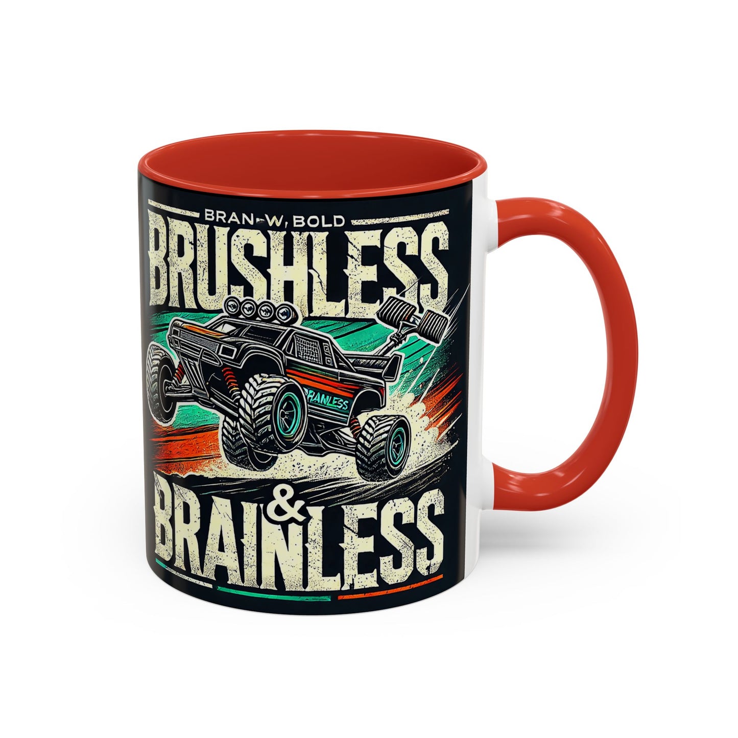 Tasse à café décorative pour passionnés de tout-terrain - Design sans balais et sans cervelle