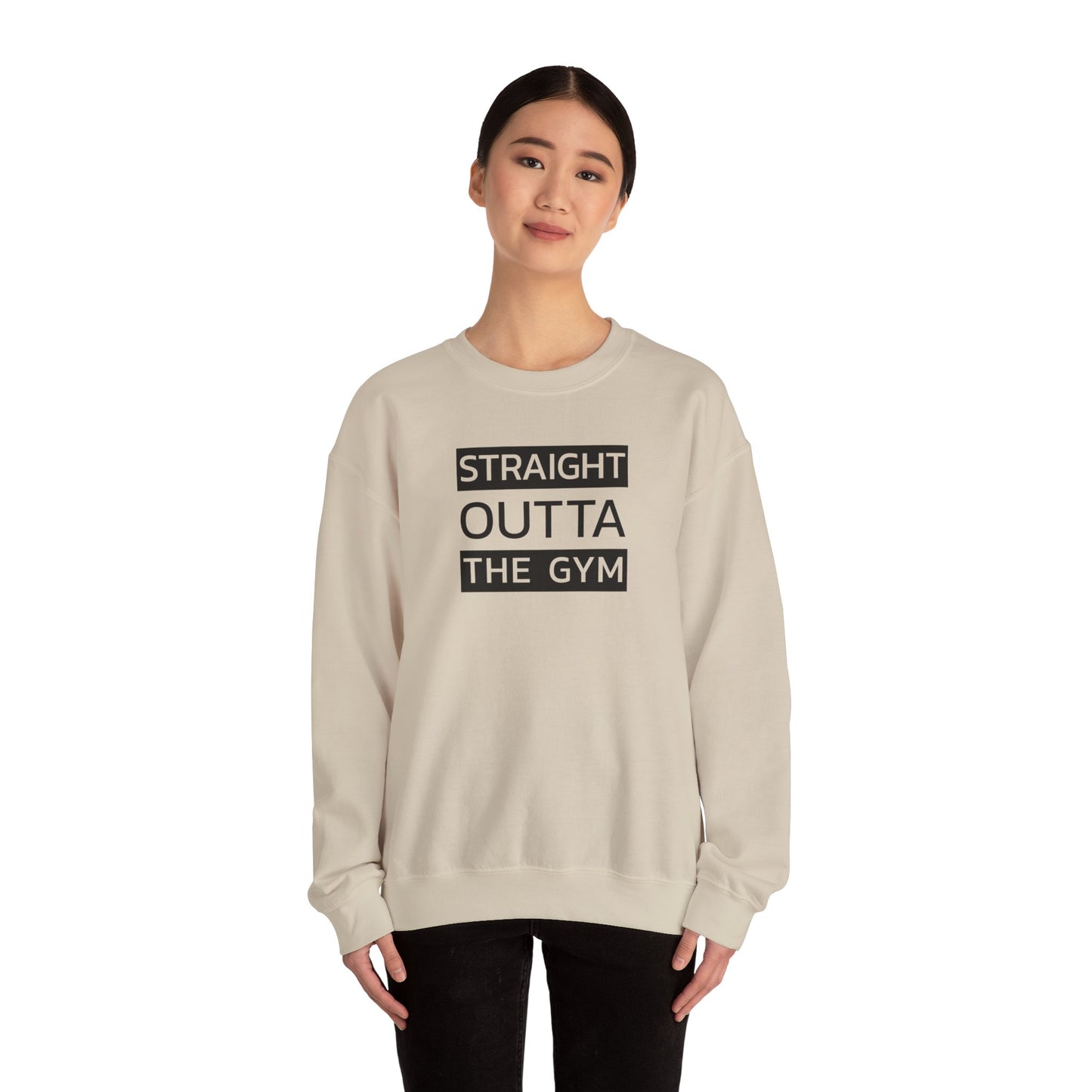 Straight Outta the Gym Unisex Rundhals-Sweatshirt – Bequeme und stylische Gymwear