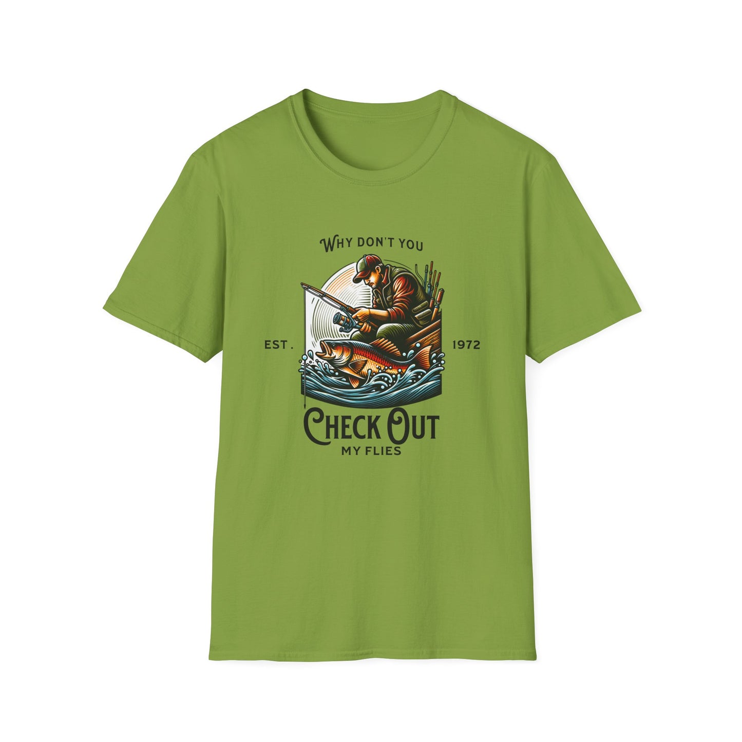 T-Shirt mit Grafik für Fischer – „Check Out My Flies“ Outdoor-T-Shirt
