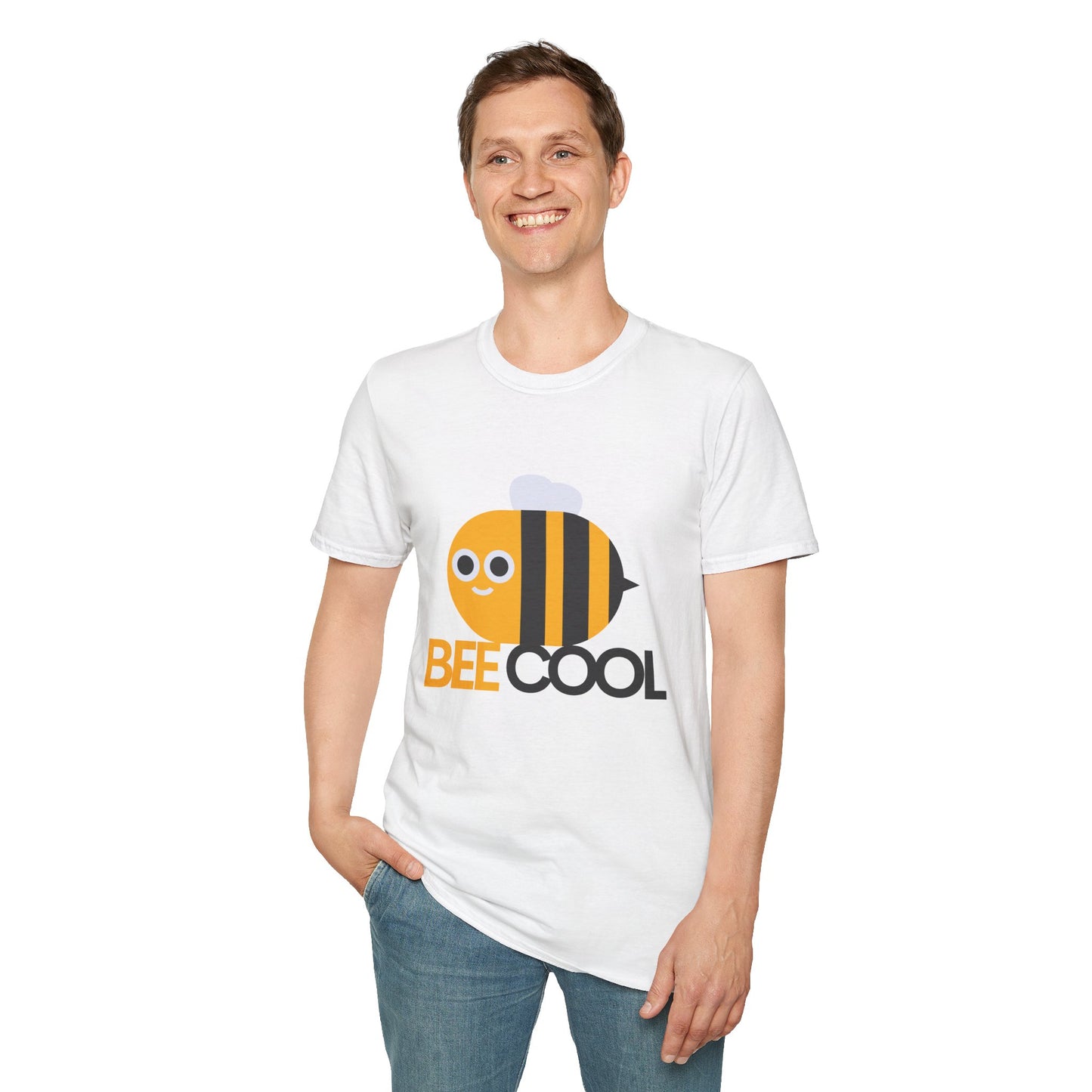 Bee Cool Unisex Softstyle T-Shirt - Lustiges und verspieltes Bienendesign