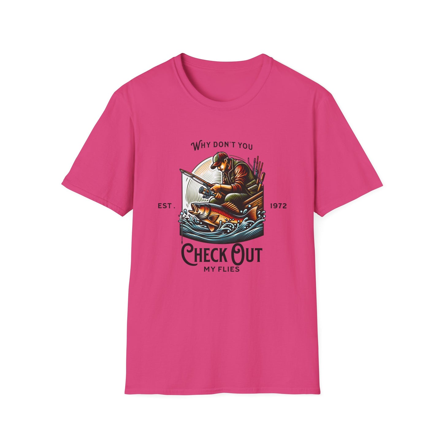 T-Shirt mit Grafik für Fischer – „Check Out My Flies“ Outdoor-T-Shirt