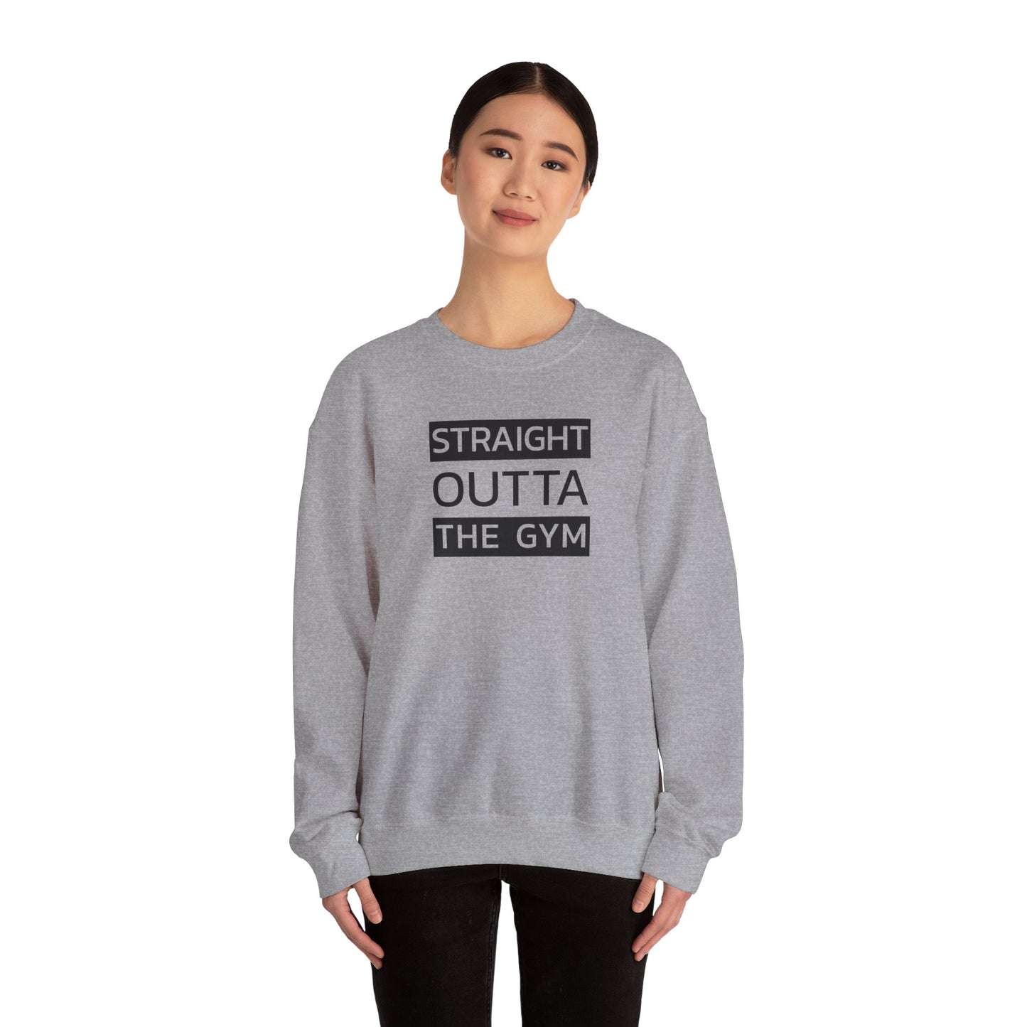 Straight Outta the Gym Unisex Rundhals-Sweatshirt – Bequeme und stylische Gymwear
