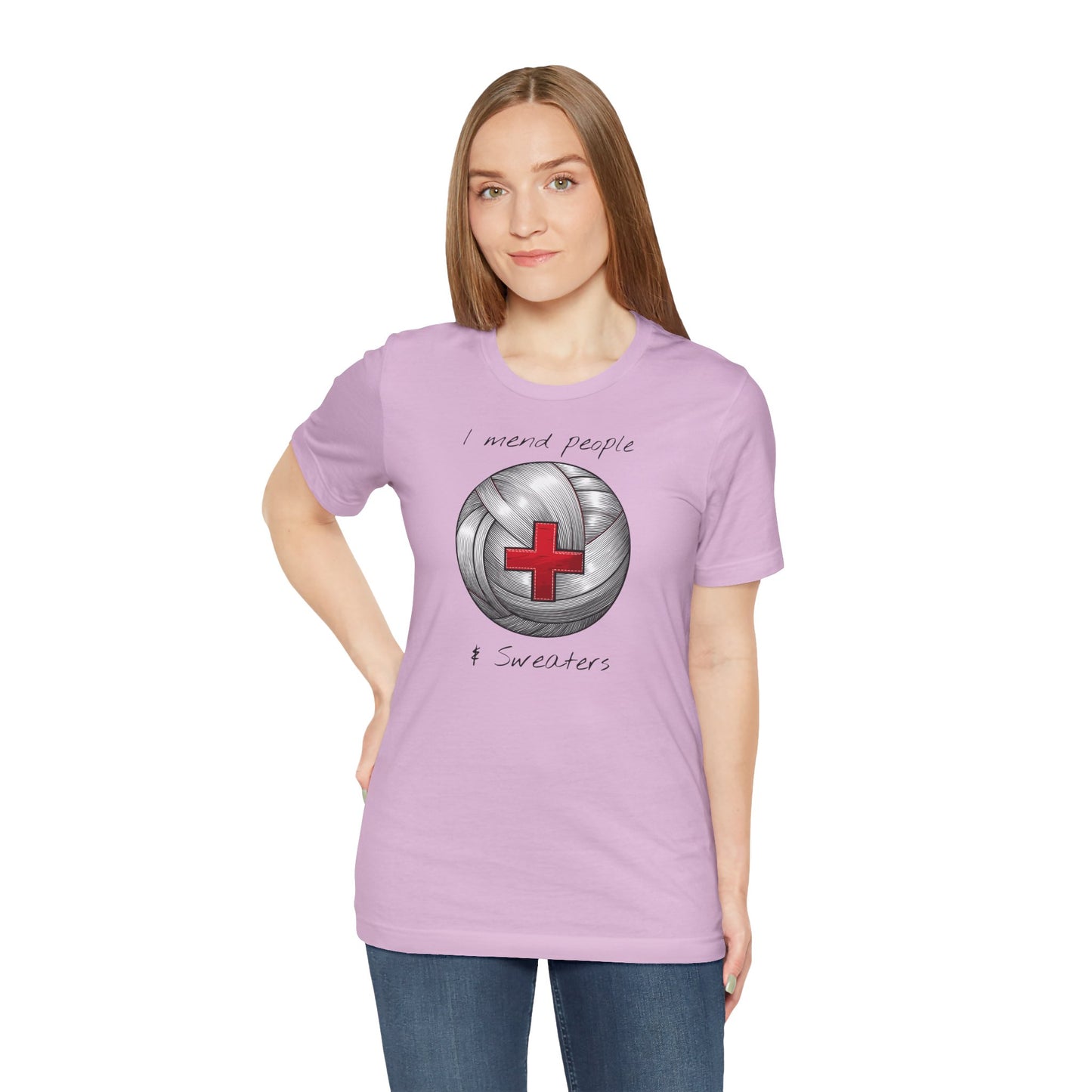 Krankenschwester Strick-T-Shirt - Unisex Jersey
