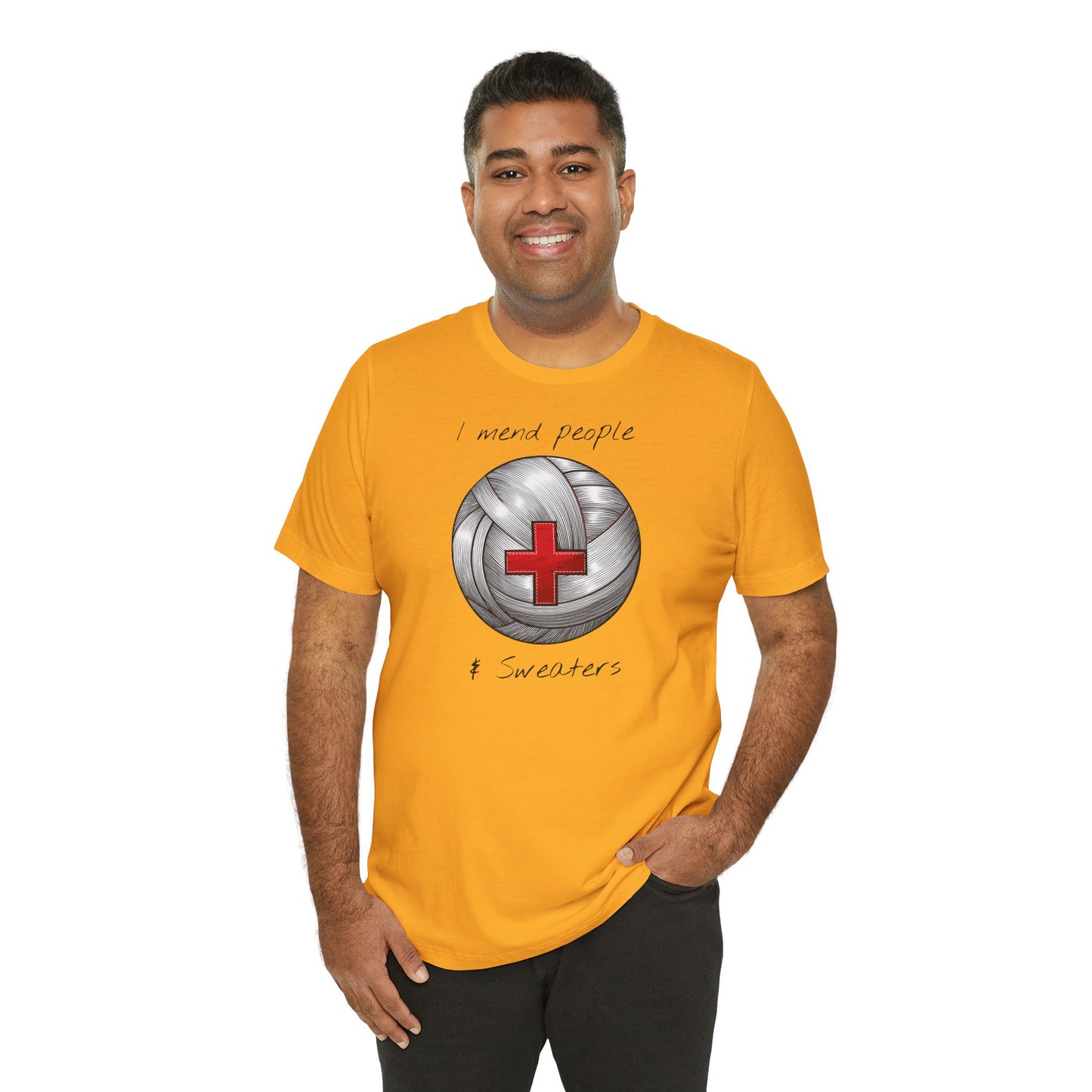 Krankenschwester Strick-T-Shirt - Unisex Jersey