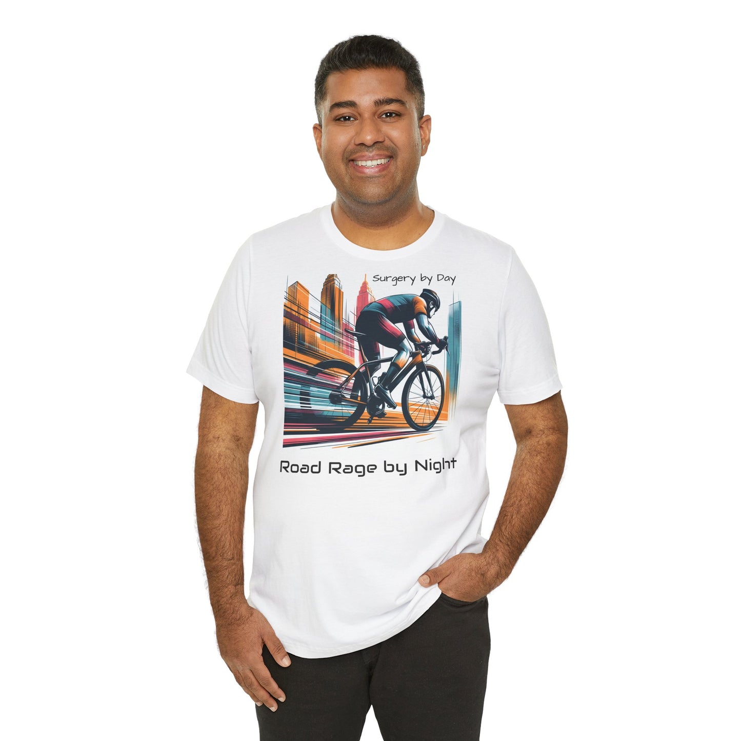 Radsport-T-Shirt – „Tagsüber Operation, nachts Wut auf der Straße“, Unisex-Trikot