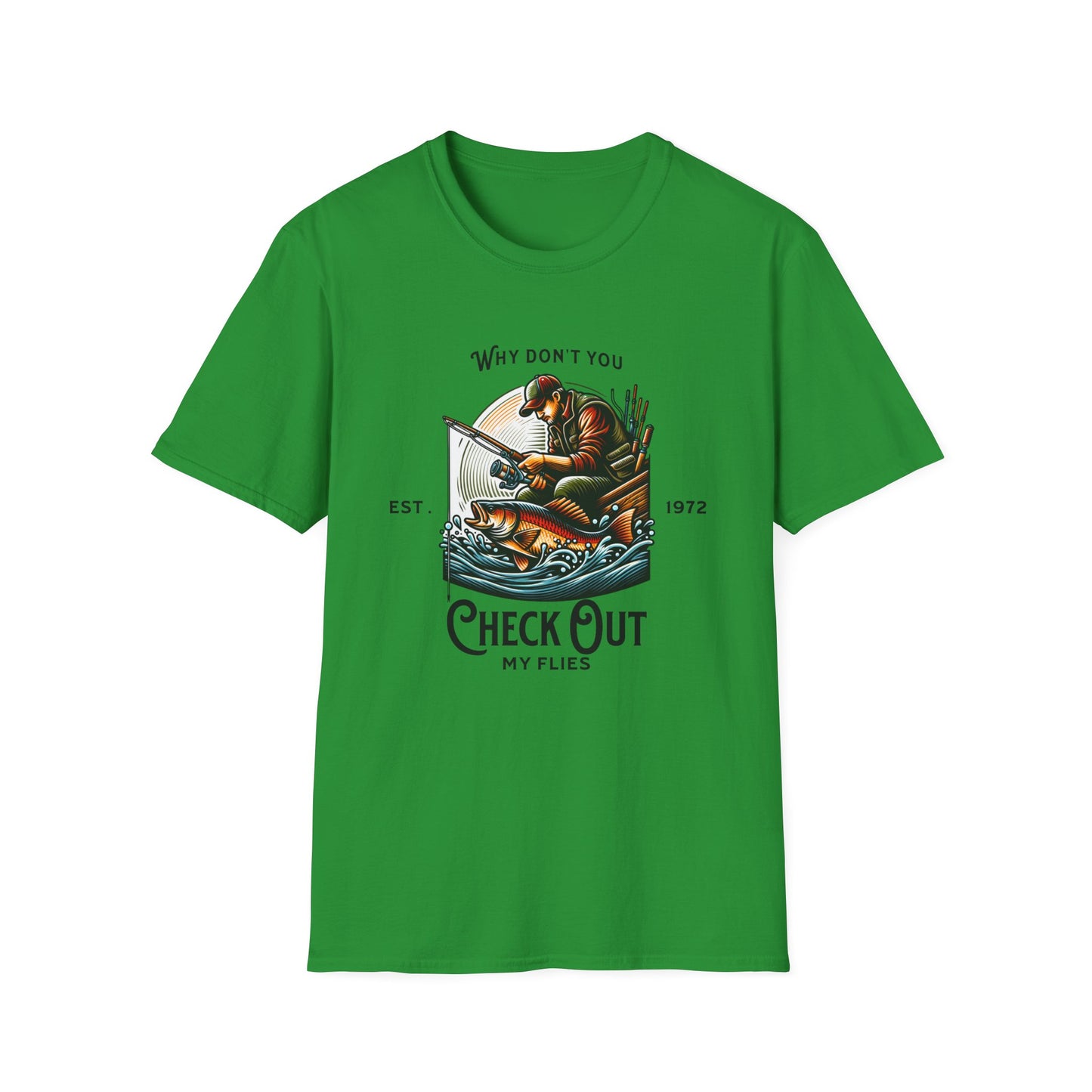 T-Shirt mit Grafik für Fischer – „Check Out My Flies“ Outdoor-T-Shirt