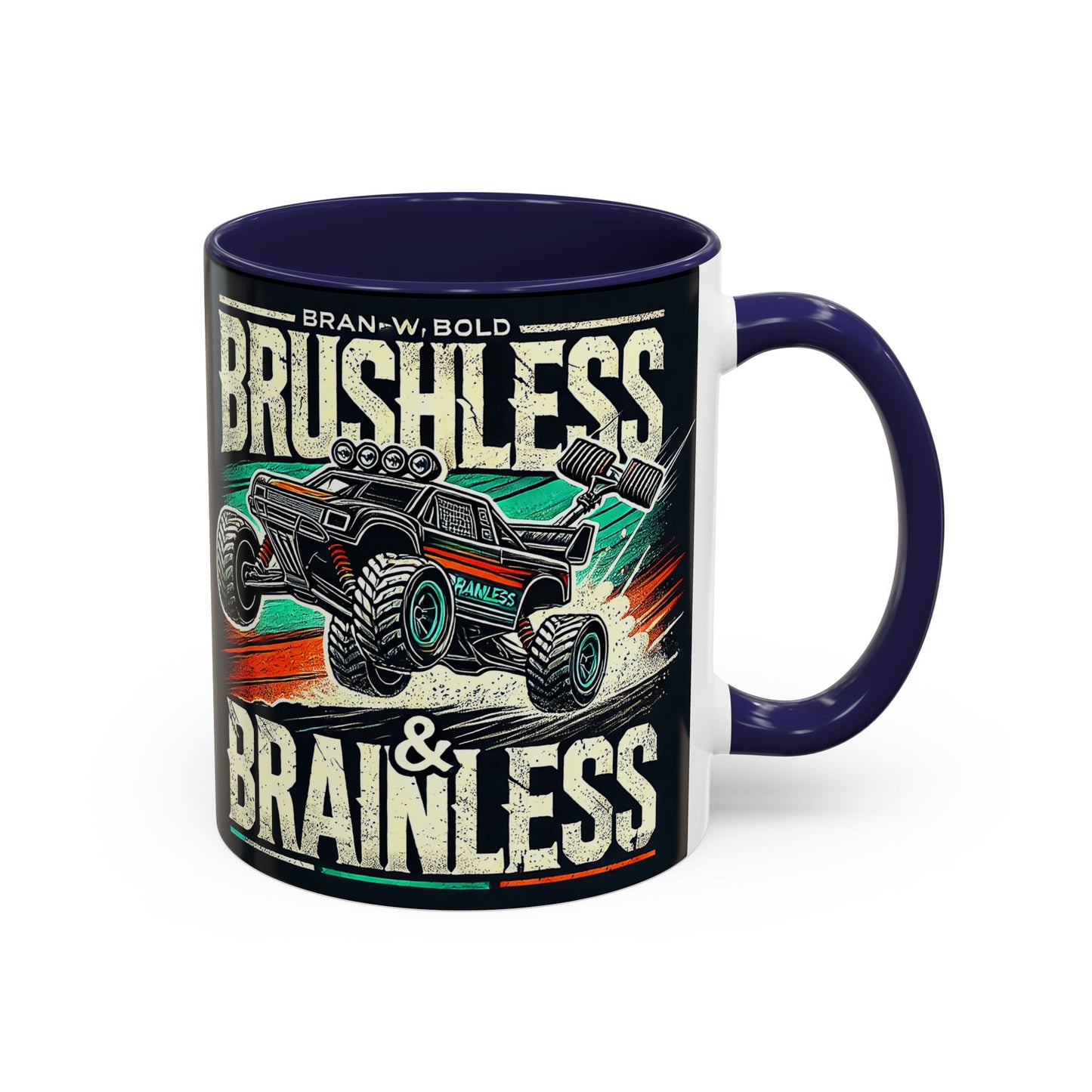 Tasse à café décorative pour passionnés de tout-terrain - Design sans balais et sans cervelle