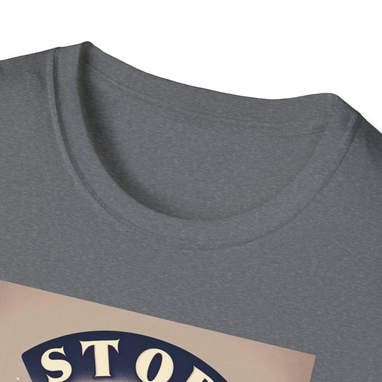 Stop! I Want a Brew T-Shirt – Lustiges Tee- und Kaffeeliebhaber-T-Shirt – Unisex Softstyle T-Shirt