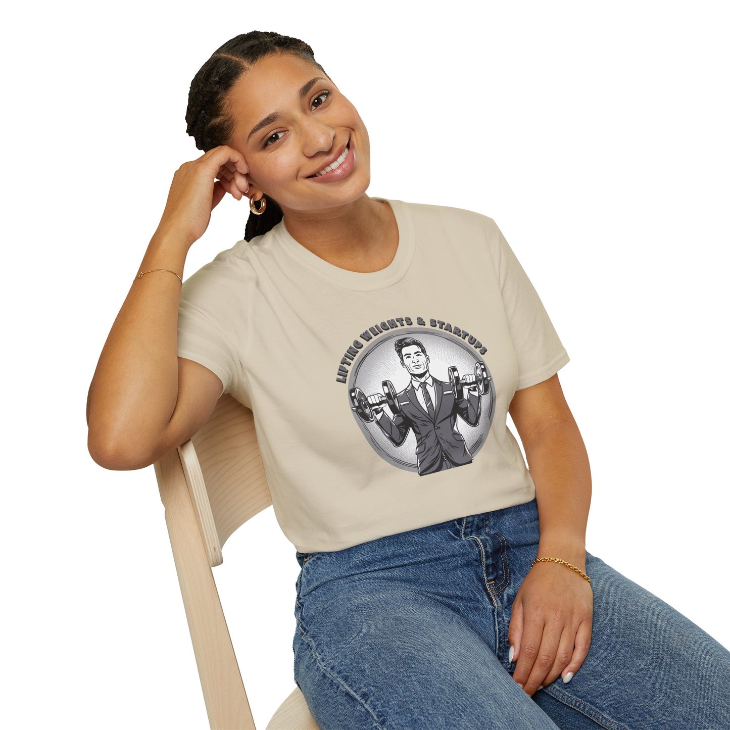 T-Shirt für Fitnessstudio-Liebhaber - Gewichtheben & Startups
