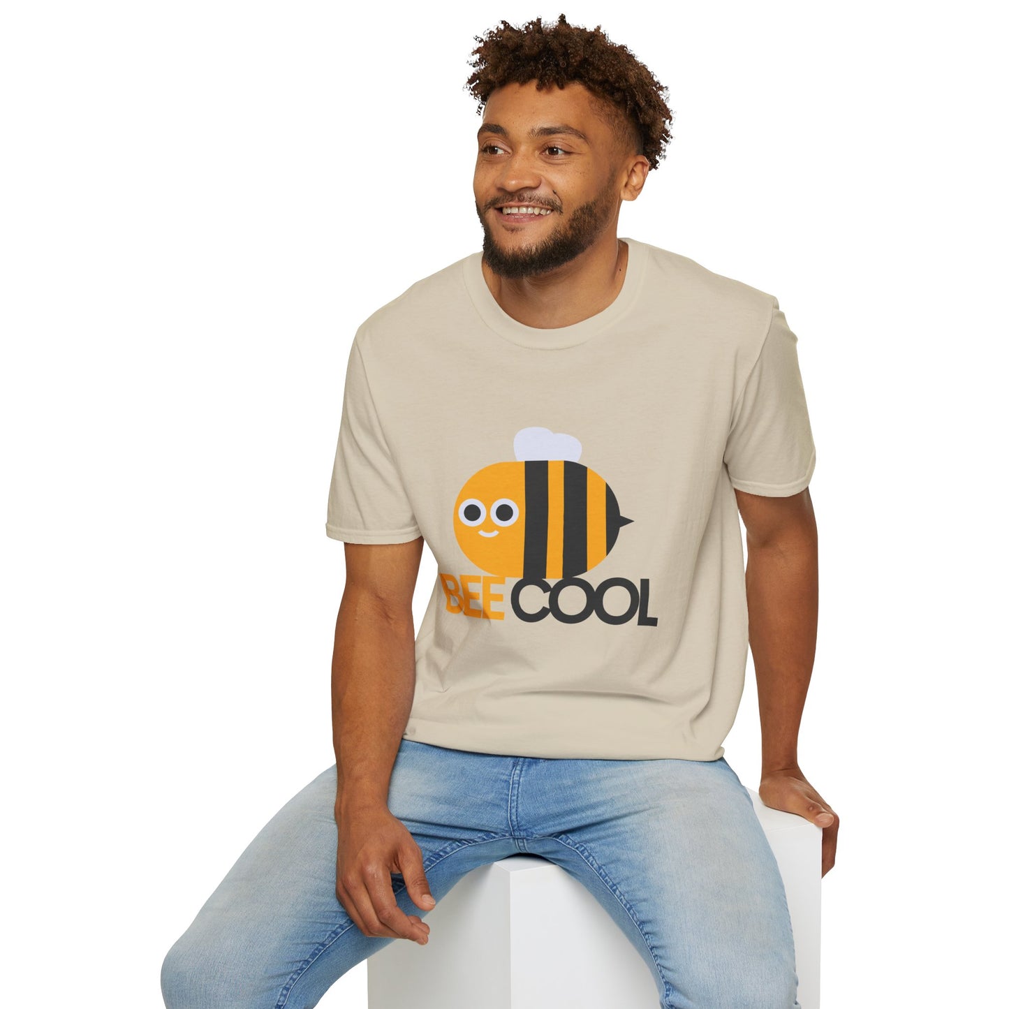 Bee Cool Unisex Softstyle T-Shirt - Lustiges und verspieltes Bienendesign