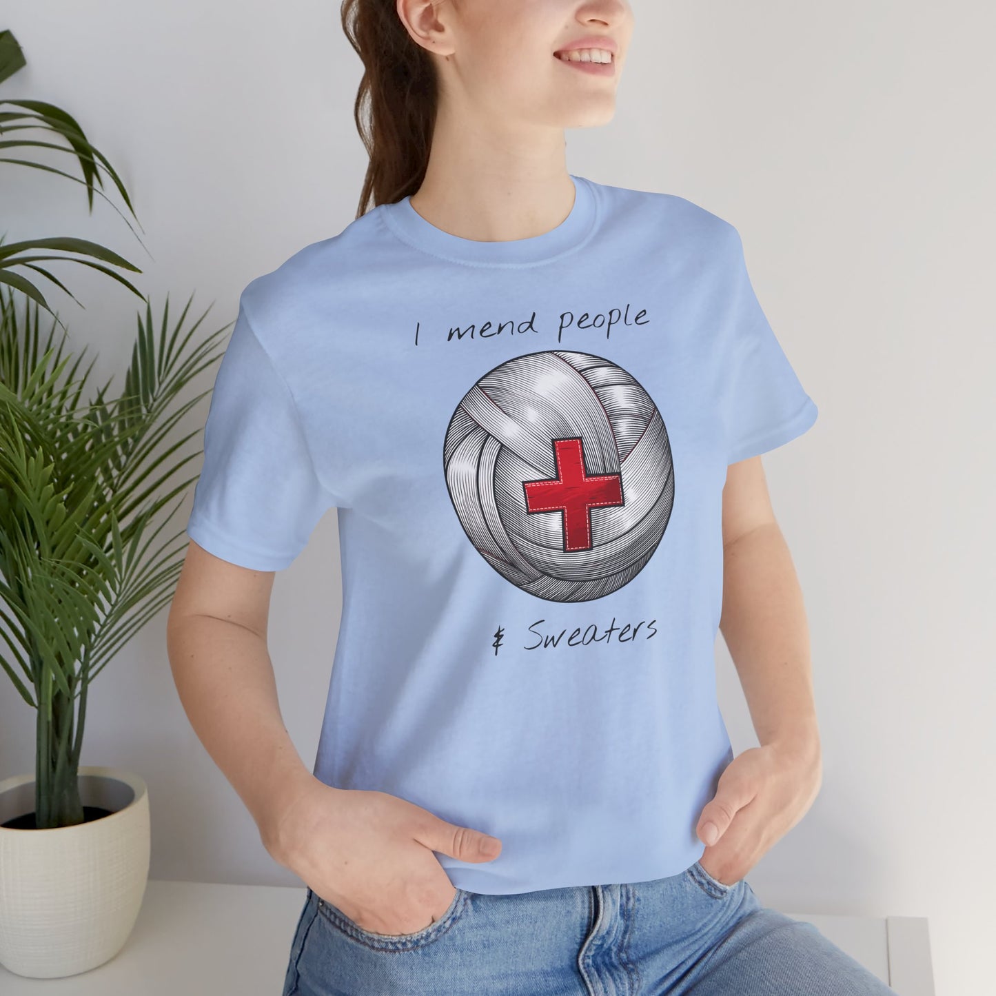 Krankenschwester Strick-T-Shirt - Unisex Jersey